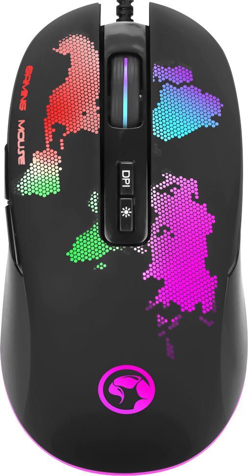 MARVO M422 Gaming-Maus (kabelgebunden, dynamische RGB-Hintergrundbeleuchtung)