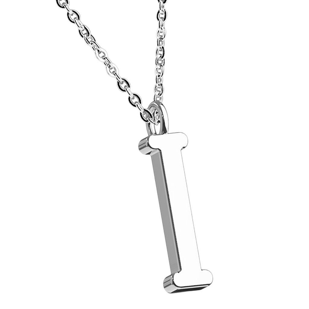Valentinstagsgeschenk Taffstyle Kette mit Anhänger Damen Halskette Buchstaben Anhänger Kette Silber Schlicht Dezent A-Z (Personalisierte Halskette mit
