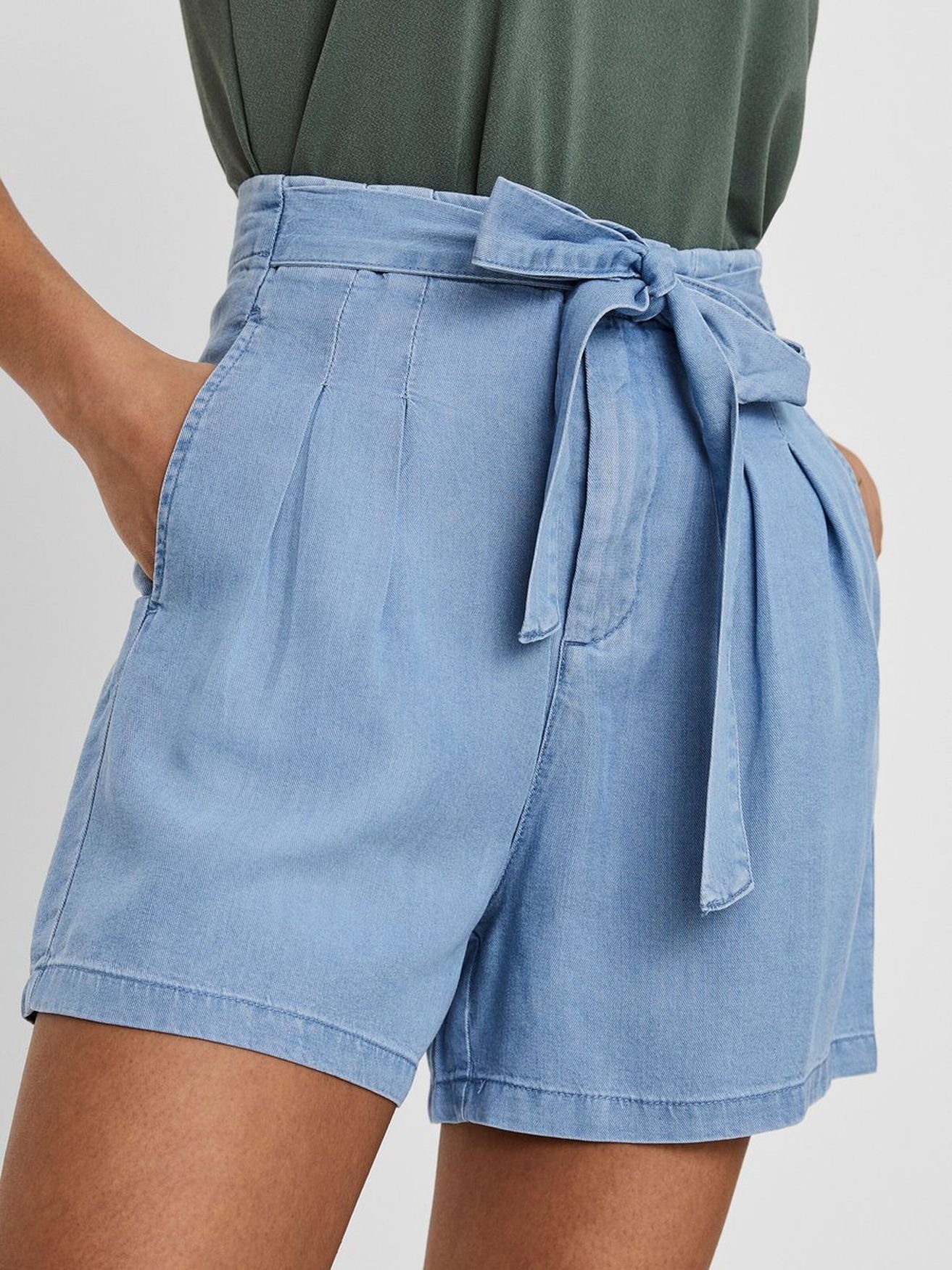 VMMIA Casual 4084 Shorts Stoff Blau Vero Kurze Hose (1-tlg) in Moda