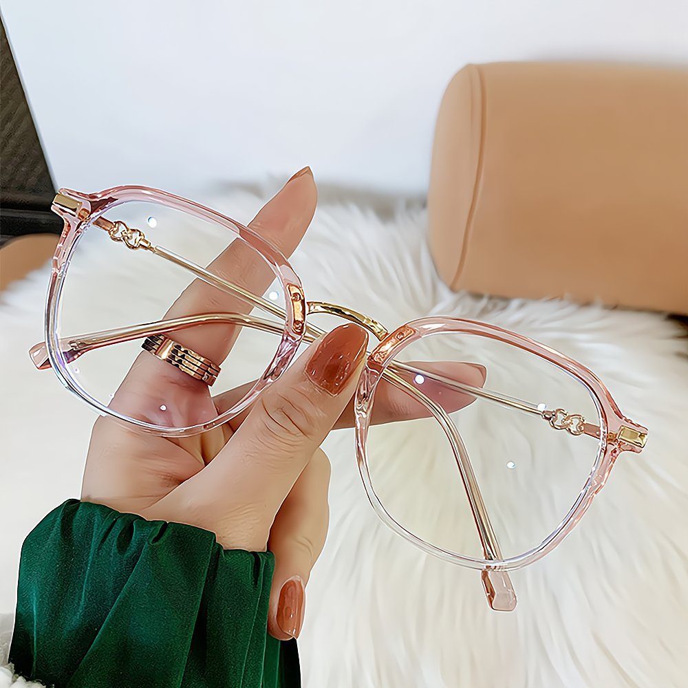 PACIEA Lesebrille Blaulichtfilter Computer Damen Oversized Gaming rosa Anti-Müdigkeit Schutz