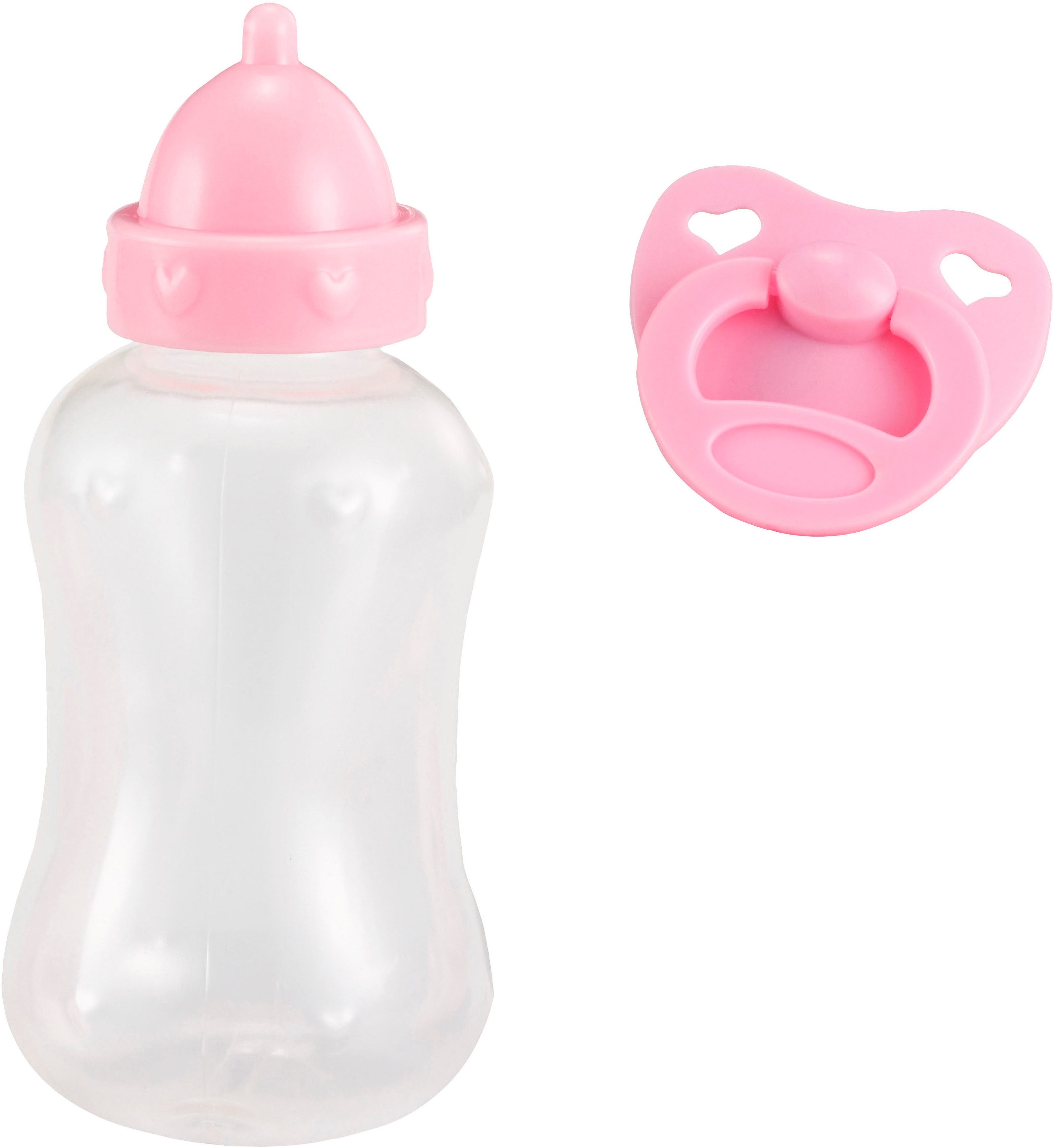 Bayer Babypuppe First Words Baby, 38 cm rosa (3-tlg), mit Schlafaugen und Babygeräuschen – Bild 3 von 5
