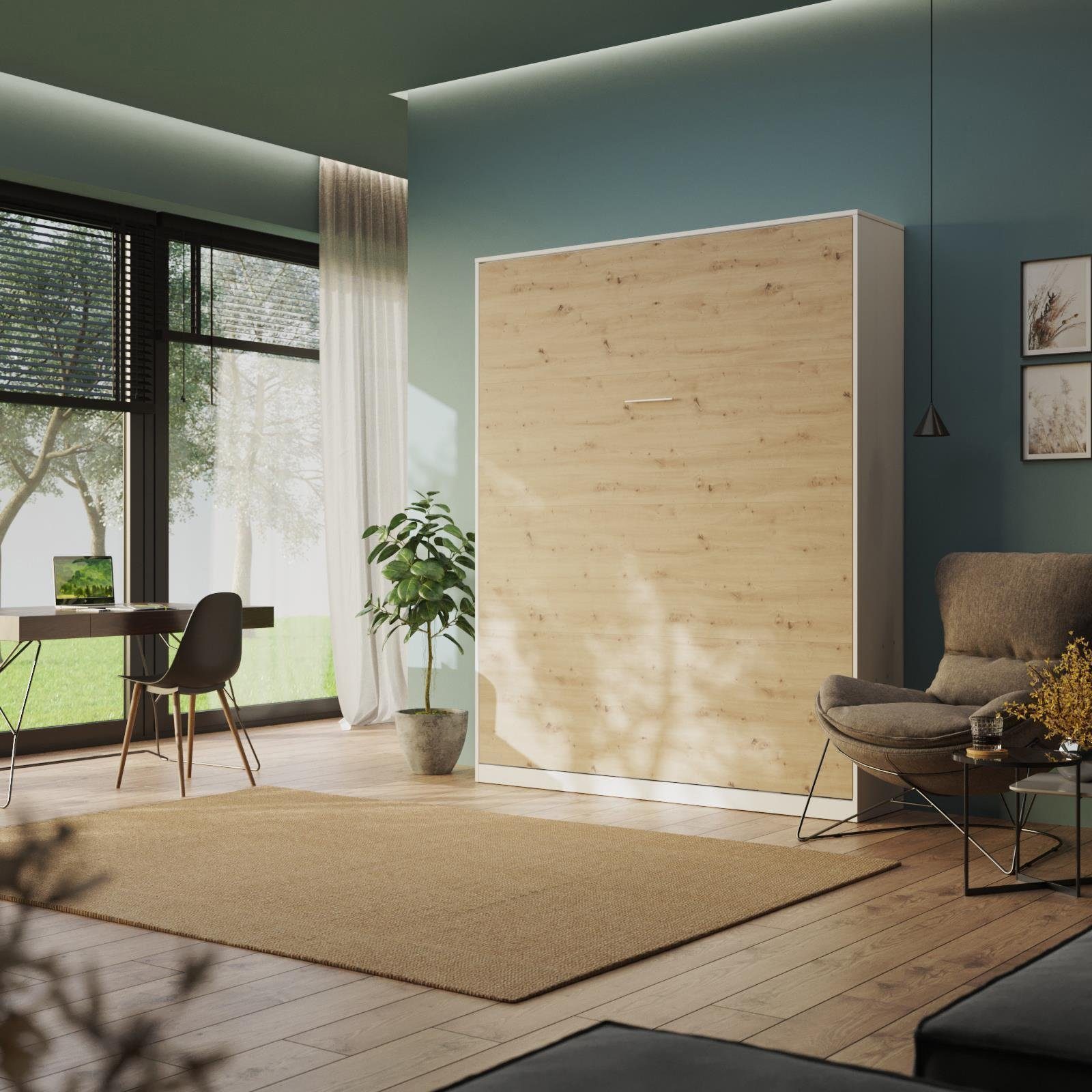 SMARTBett Schrankbett Classic mit Gasdruckfedern 100x200cm günstig online kaufen