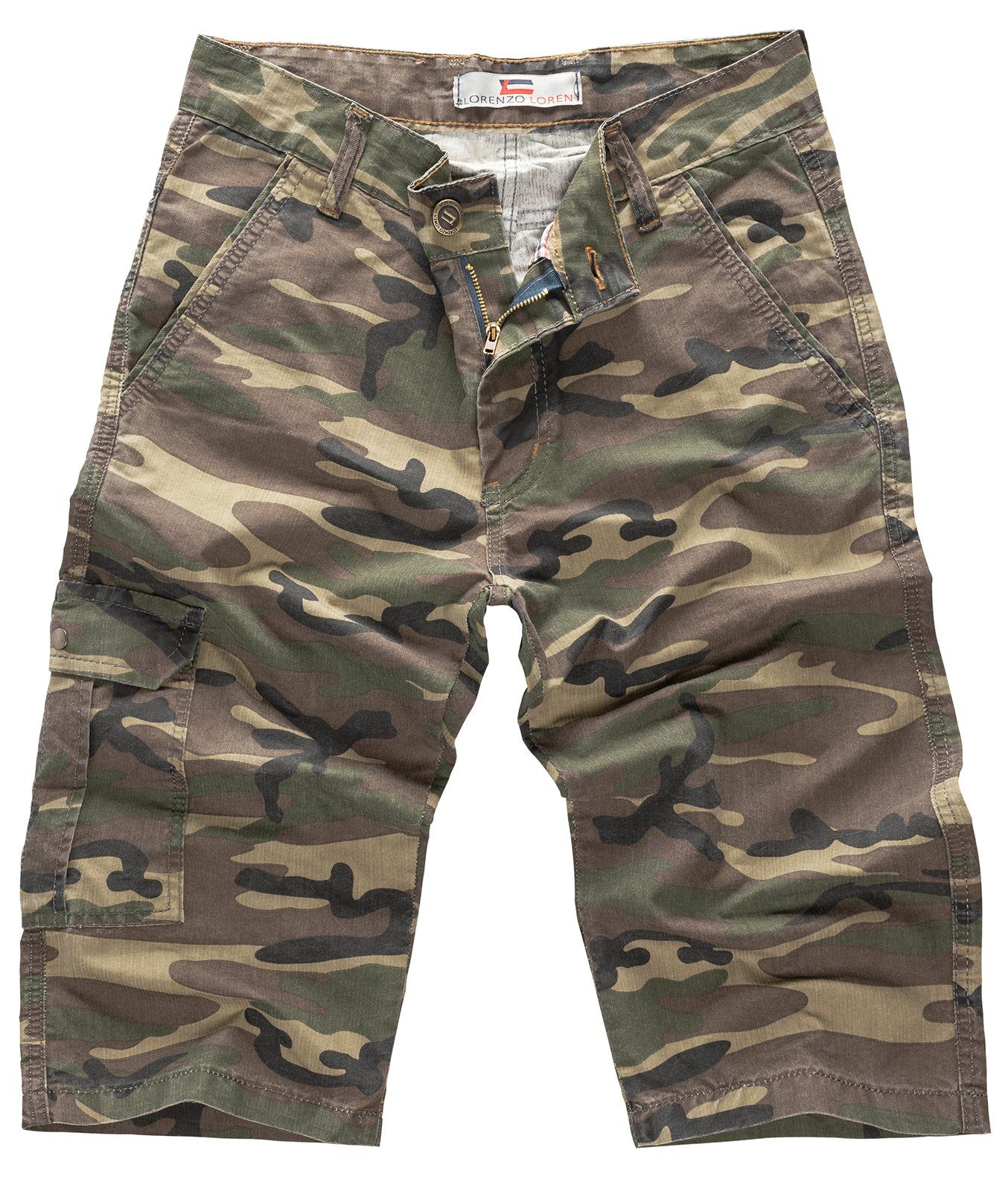 Lorenzo Loren Cargoshorts Herren Shorts Cargoshorts Camouflage LL-390 günstig online kaufen