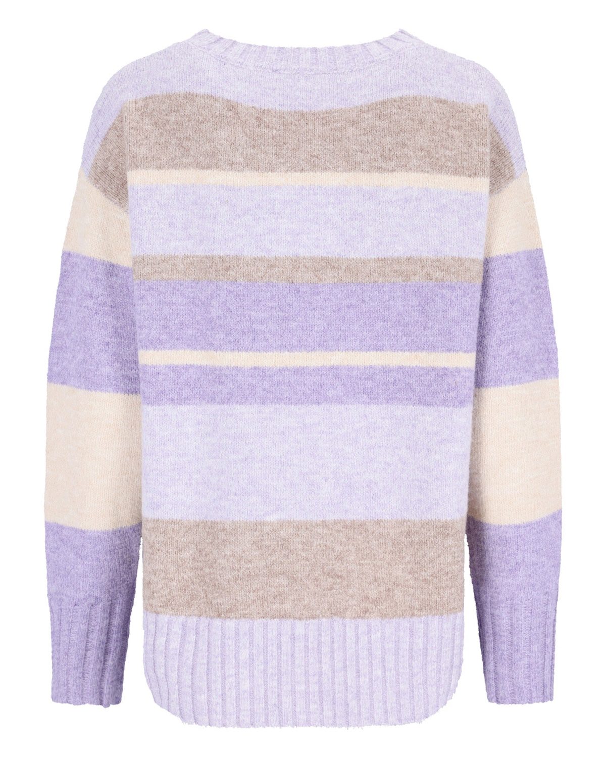 Hajo Rundhalspullover Pullover 1/1 Arm mehrfarbiger Streifen günstig online kaufen