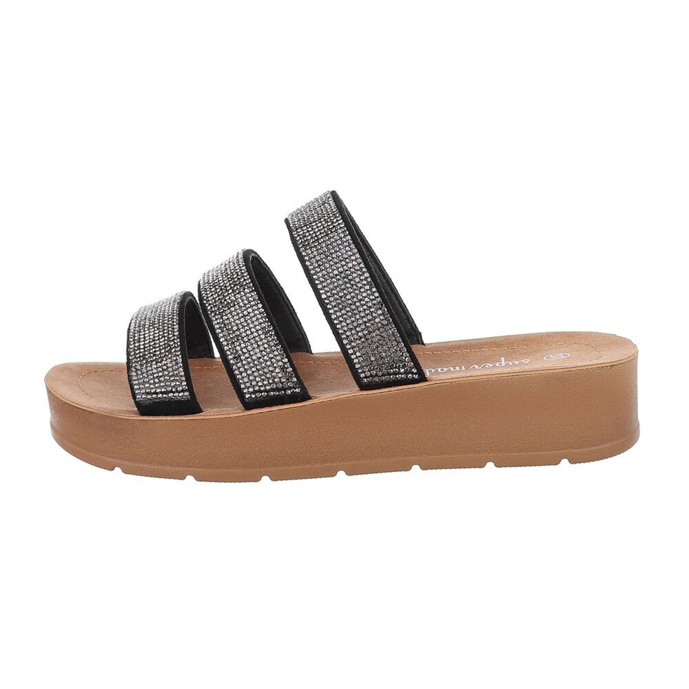 Ital-Design Damen Mules Freizeit Plateausandaletten Flach günstig online kaufen
