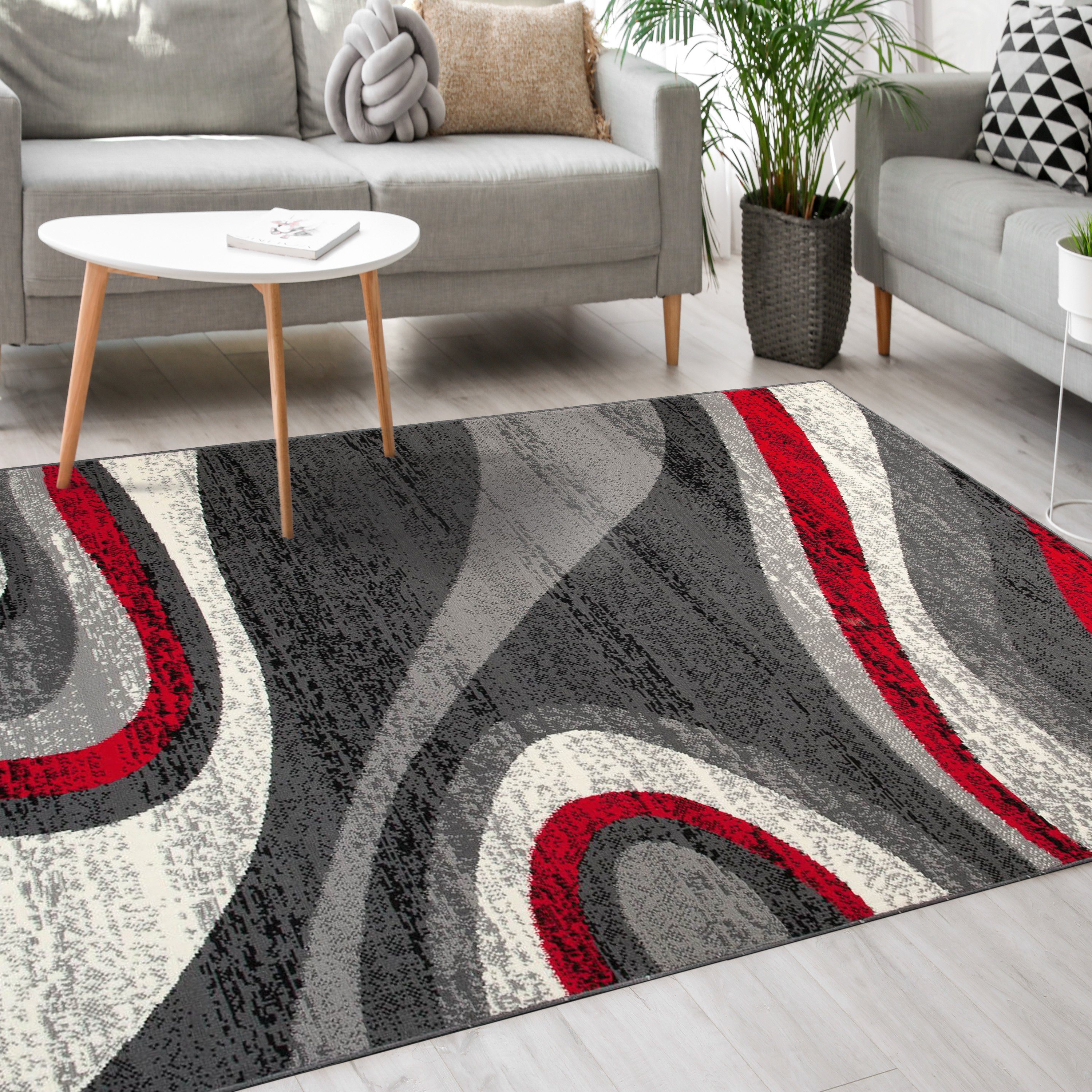 Mazovia Designteppich Modern Teppich Kurzflor Wohnzimmerteppich Robust und günstig online kaufen