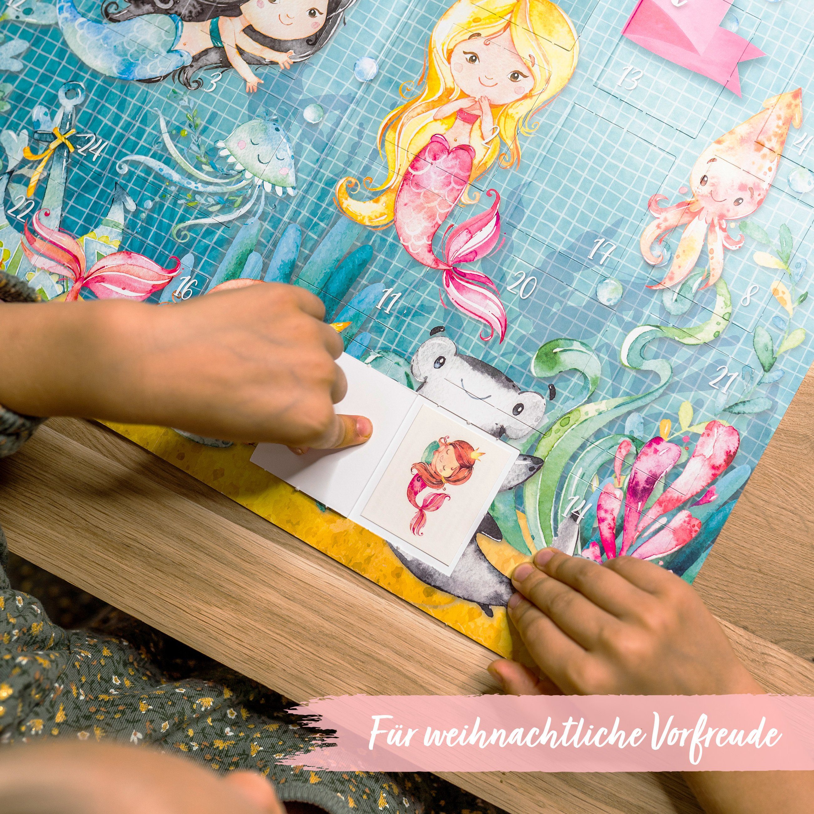 PAPIERDRACHEN Adventskalender Tattoo-Adventskalender (Adventskalender mit 24 Tattoos - kindgerechte Designs - erhältlich in vier verschiedenen Designs) – Bild 4 von 4