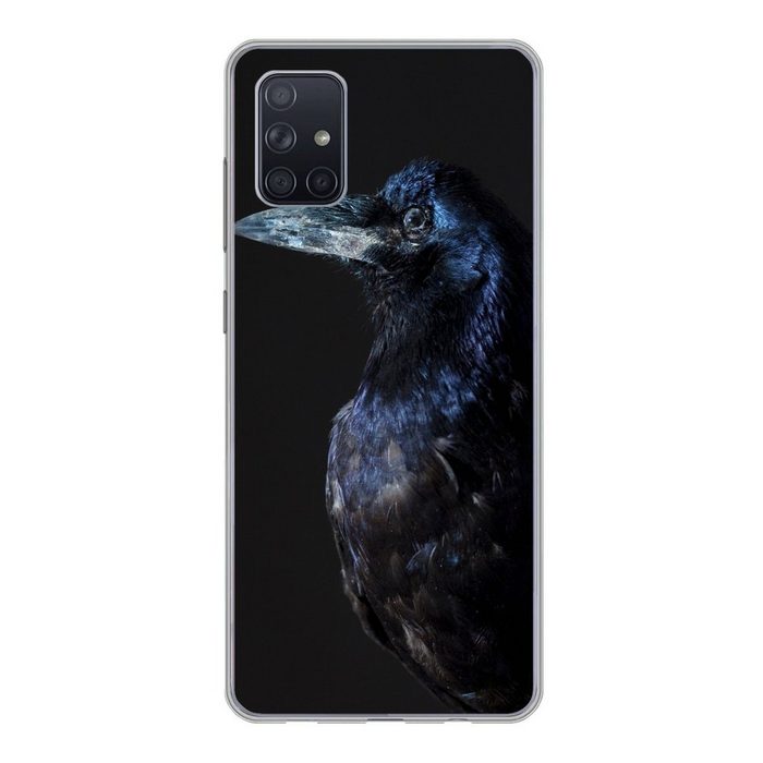MuchoWow Handyhülle Vogel - Tiere - Schwarz Phone Case Handyhülle Samsung Galaxy A71 Silikon Schutzhülle