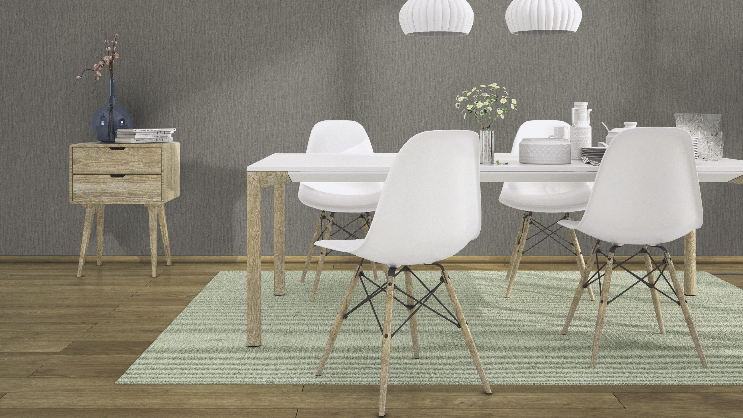 Rasch Vliestapete Vinyltapete Uni Schwarz, Textiloptik, (1 Rolle, 1 St., 10,05 m x 0,53 m), gute Lichtbeständigkeit, feucht abwischbar, restlos abziehbar