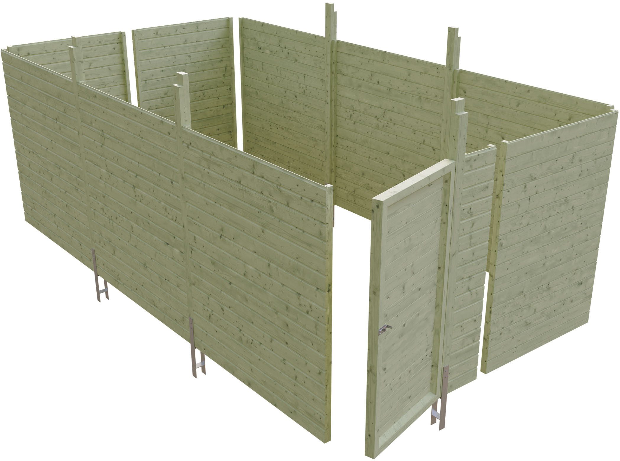 Skanholz Carport-Geräteraum Abstellraum C6, BxT: 573x317 cm, aus Profilschalung