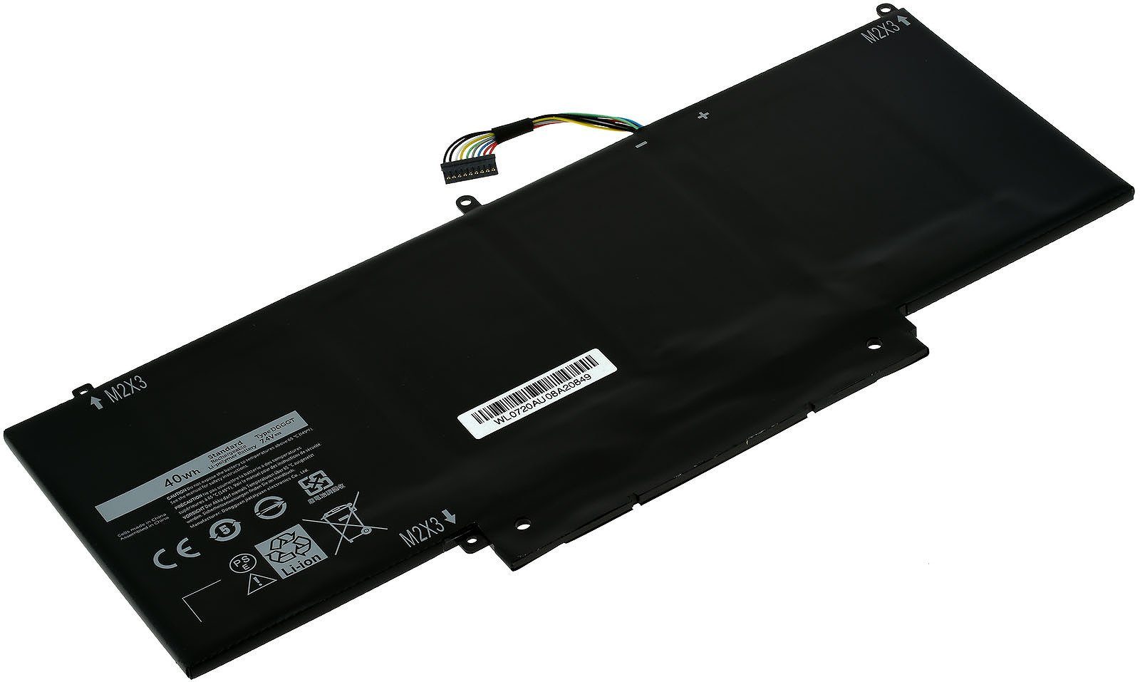 Powery Akku für Dell XPS 11 9P33, XPS 11 P16T Laptop-Akku 5400 mAh (7.4 V)