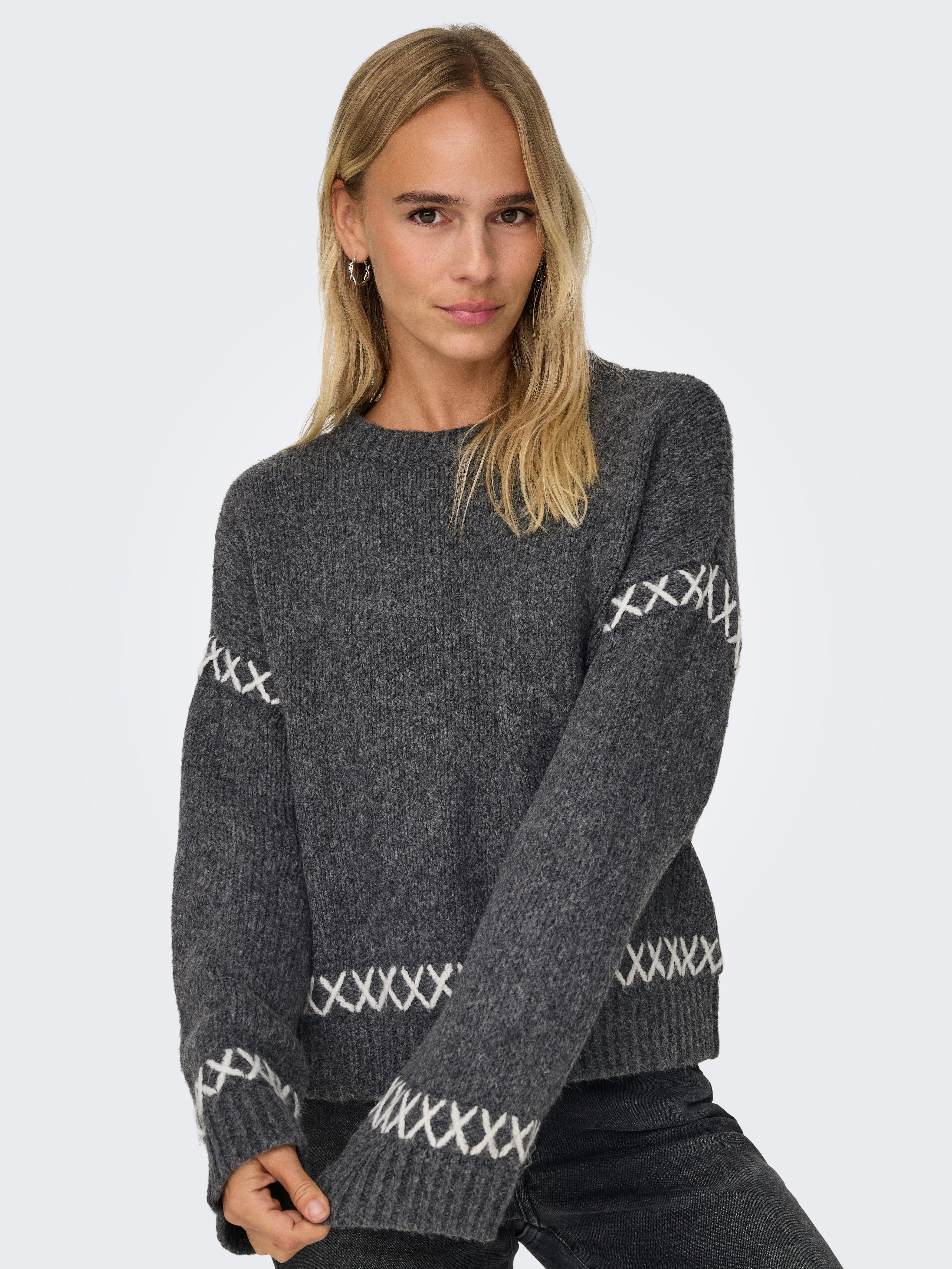 ONLY Rundhalspullover ONLAMANDA LIFE LS O-NECK günstig online kaufen