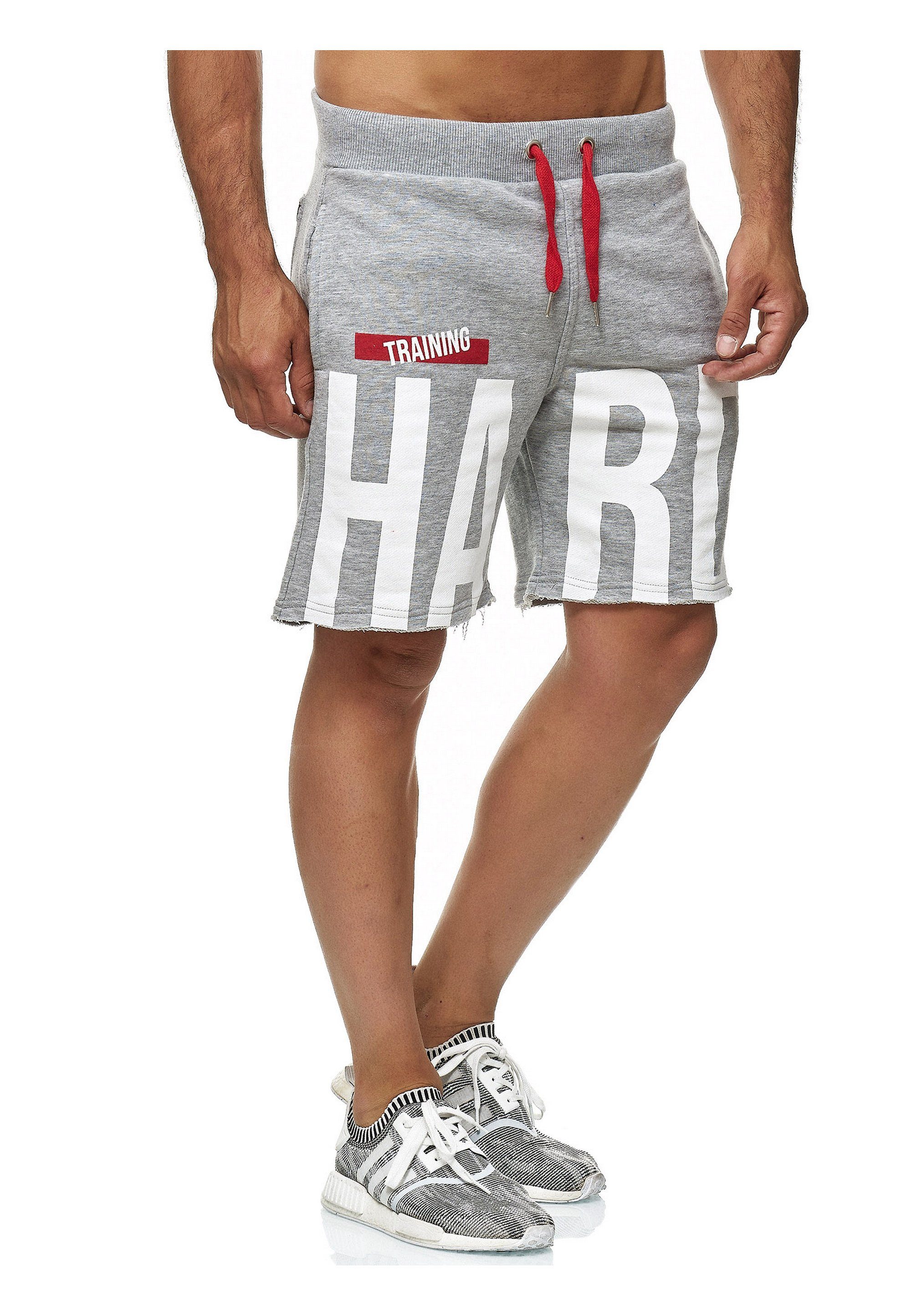 Trainings-Print RedBridge coolem Honolulu grau-meliert Shorts
