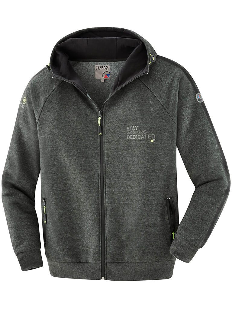 Terrax Workwear Kapuzensweatjacke Herren Sweatjacke mit Kapuze - Kapuzenjac günstig online kaufen