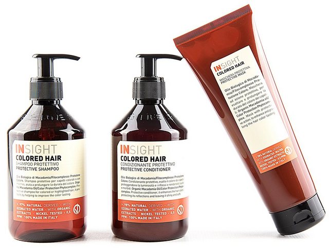 Insight Professional Haarshampoo COLORED HAIR / GEFÄRBTES HAAR SHAMPOO + CONDITIONER+ MASKE, Set, 1-tlg., Shampoo + Conditioner + Maske