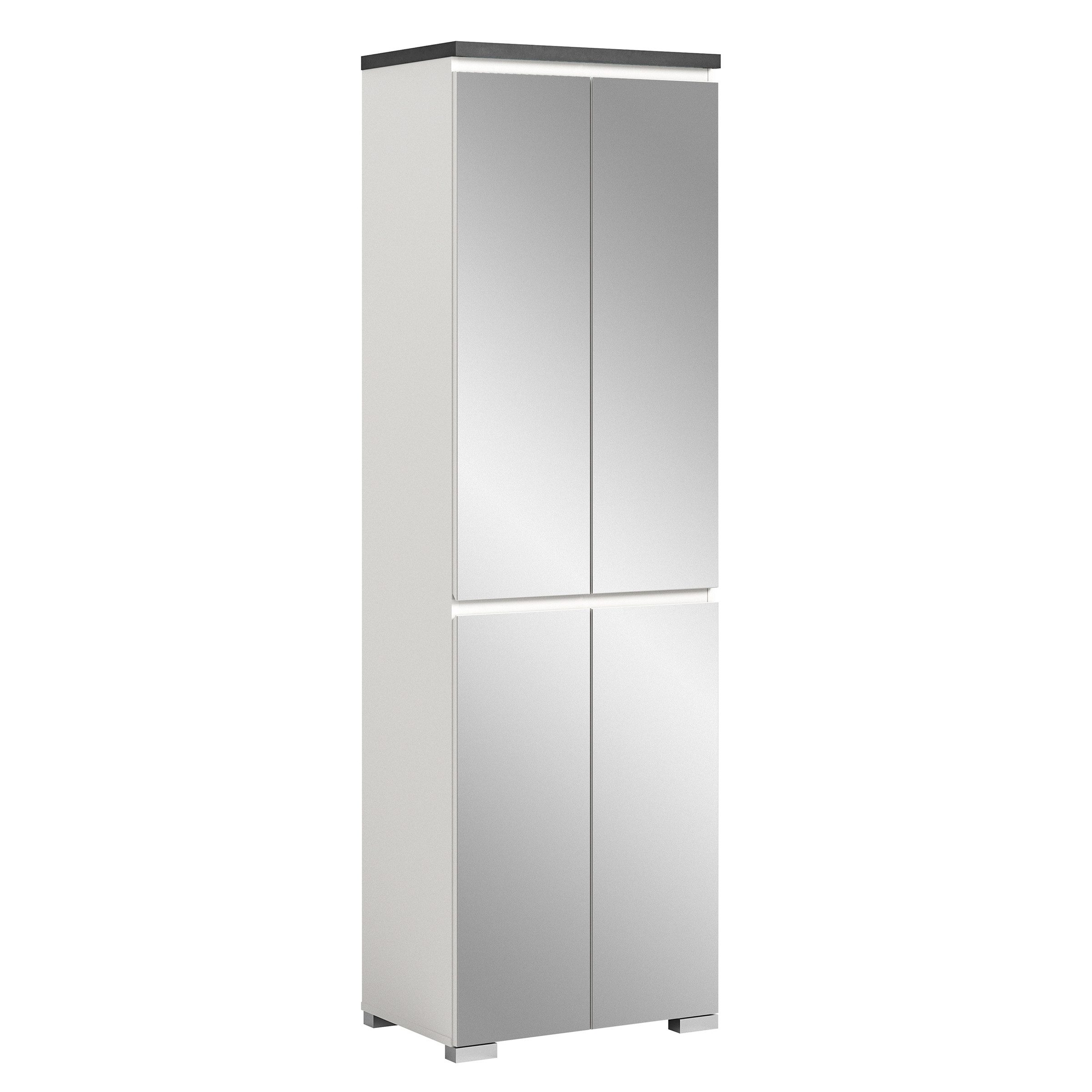 xonox.home Schuhschrank in Weiß - 60x193x40cm (BxHxT)