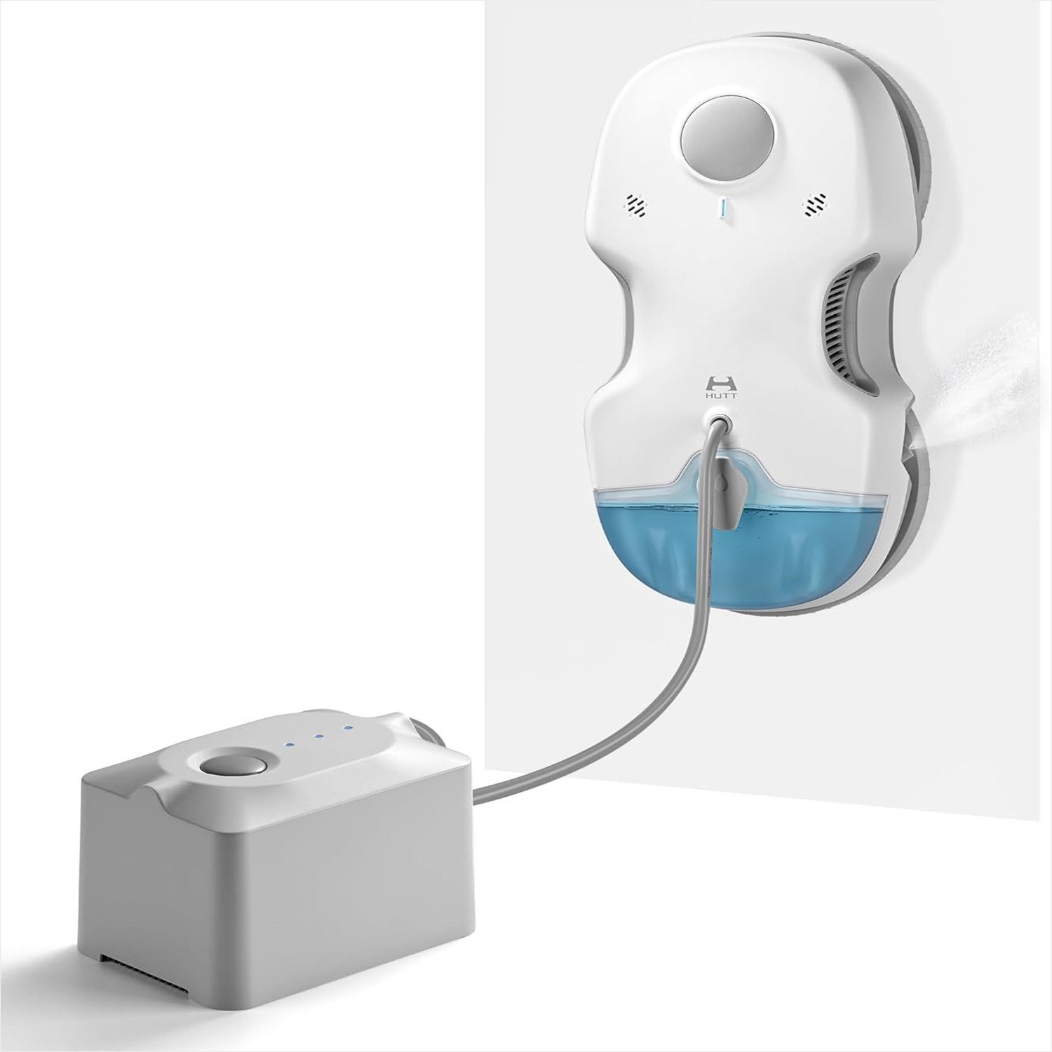 HUTT Fensterputzroboter S7 Plus Fensterputzroboter mit Akku Abnehmbarer, Sprühfunktion 80ml, Automatischer Wasserstrahl,kabellose Fensterreinigung