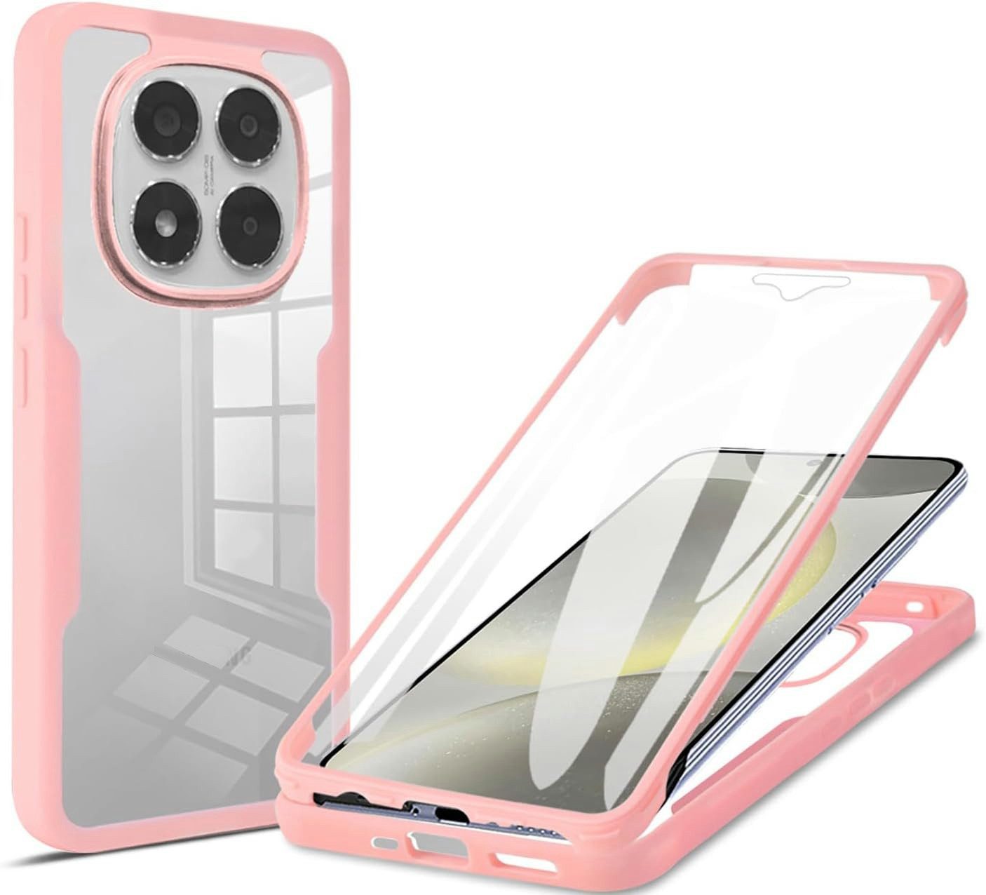 Wigento Handyhülle Für Xiaomi Redmi Note 14 Pro / Pro Plus 5G Full Cover 360 Grad Hülle, 360 Grad Schutz, stoßdämpfend, robust