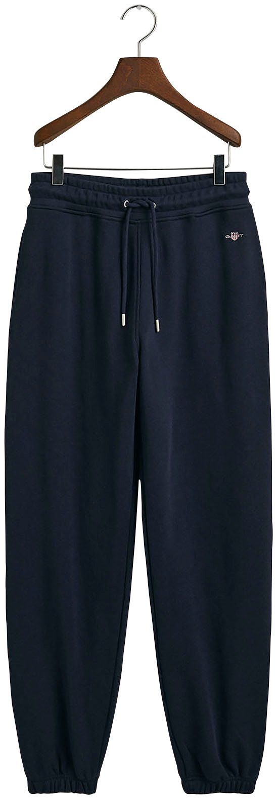 Gant Sweathose REL evening mit SHIELD SWEATPANTS Logostickerei blue