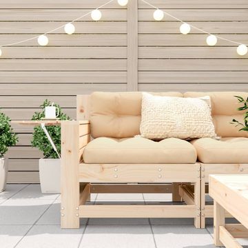 vidaXL Loungesofa Gartensofa mit Armlehne und Beistelltisch Massivholz Kiefer