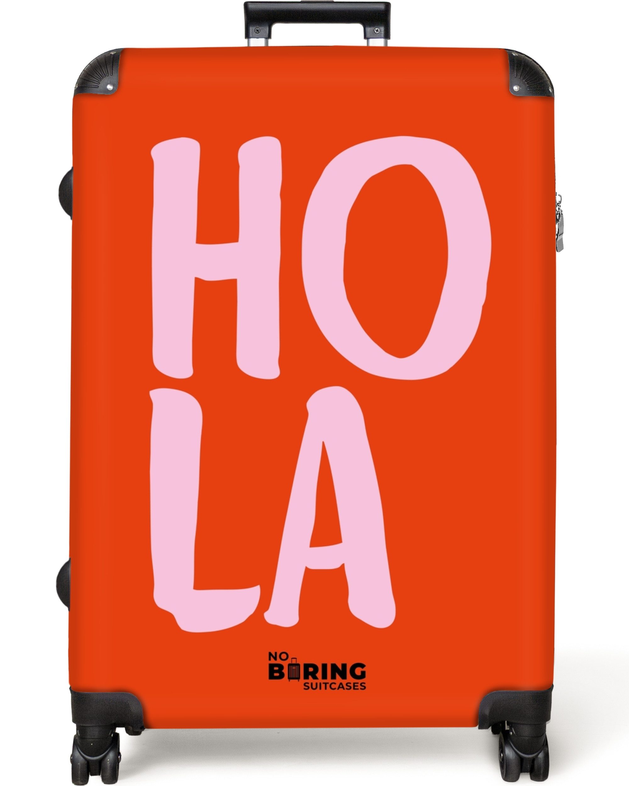 NoBoringSuitcases.com© Hartschalen-Trolley Rot und rosa Zitat günstig online kaufen