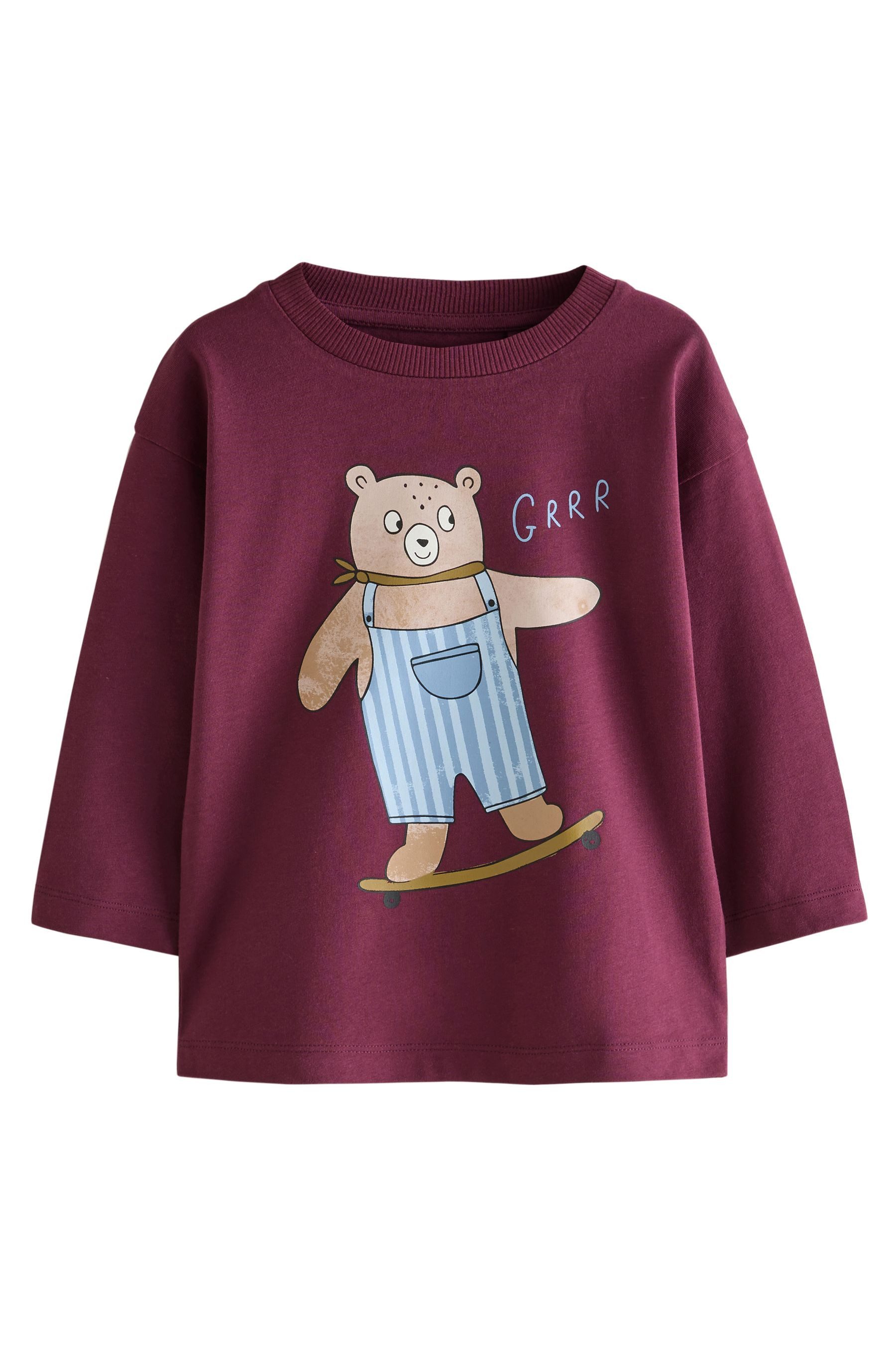Next Langarmshirt 3er-Pack Langarmshirts mit Grafik (3-tlg) – Bild 3 von 5