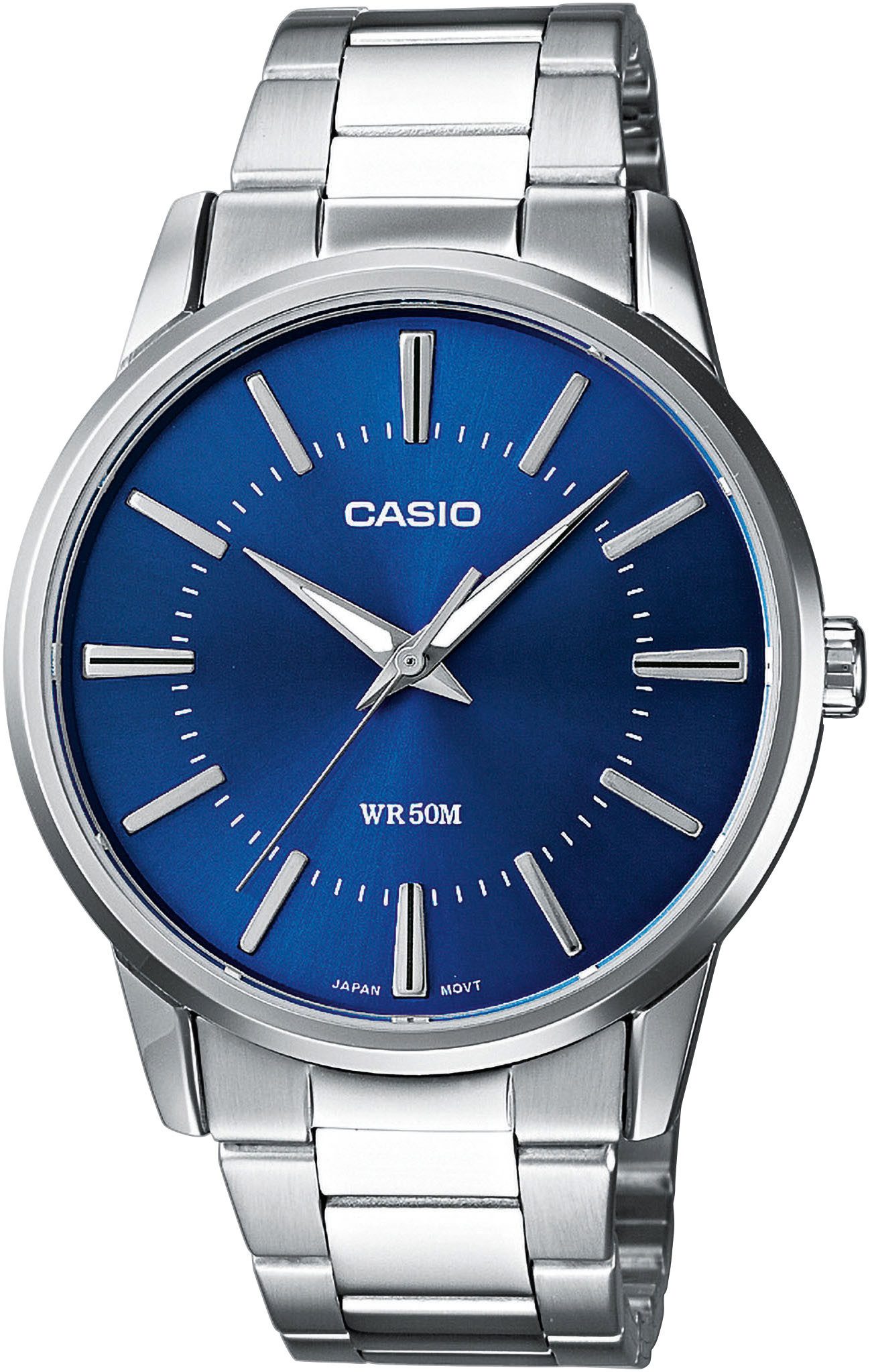 CASIO TIMELESS COLLECTION Quarzuhr MTP-1303PD-1AVEG, Armbanduhr, Herrenuhr, Damenuhr, analog, Neo-Display, Edelstahlarmband