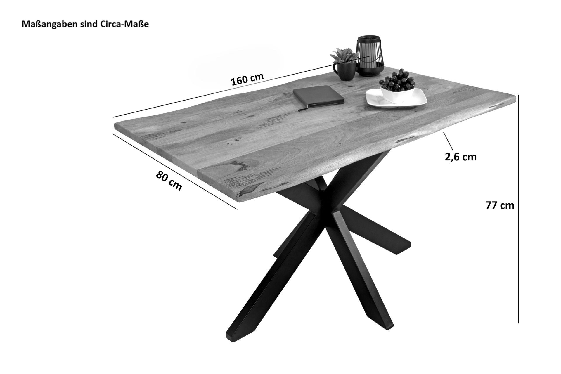 SAM® Baumkantentisch Panther, Mangoholz, Baumkante, verschiedene günstig online kaufen