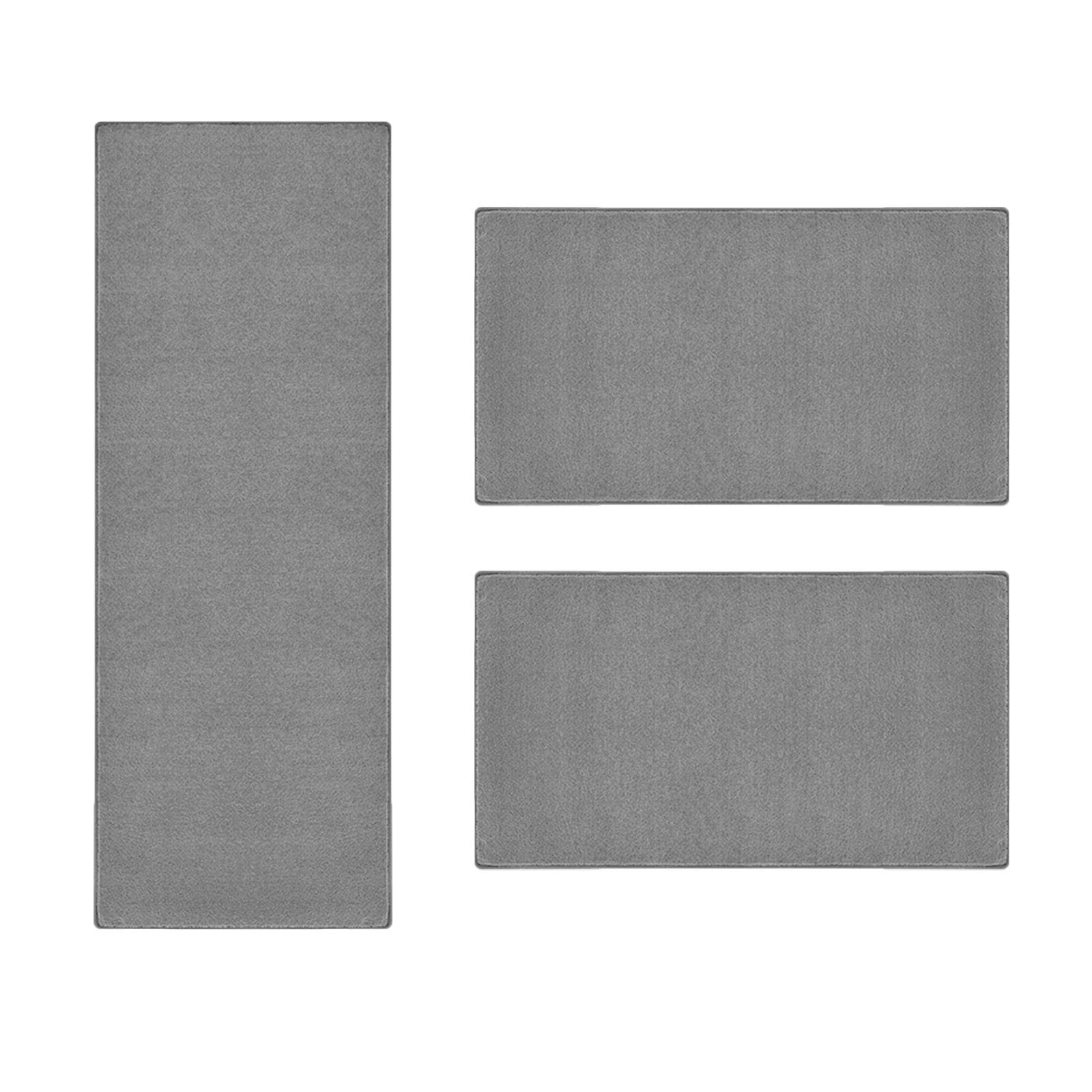 Karat Hochflor-Bettumrandung Fallon, Bettvorleger, Läufer-Set ideal fürs Schlafzimmer, Höhe 8.5 mm, (3-tlg), Velours