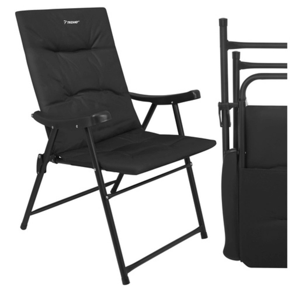 Trizand Campingstuhl Klapp-Angelstuhl Strandstuhl (Spar-Set, 1 St), Verstärkungsstreifen am Sitz sorgt für maximale Stabilität