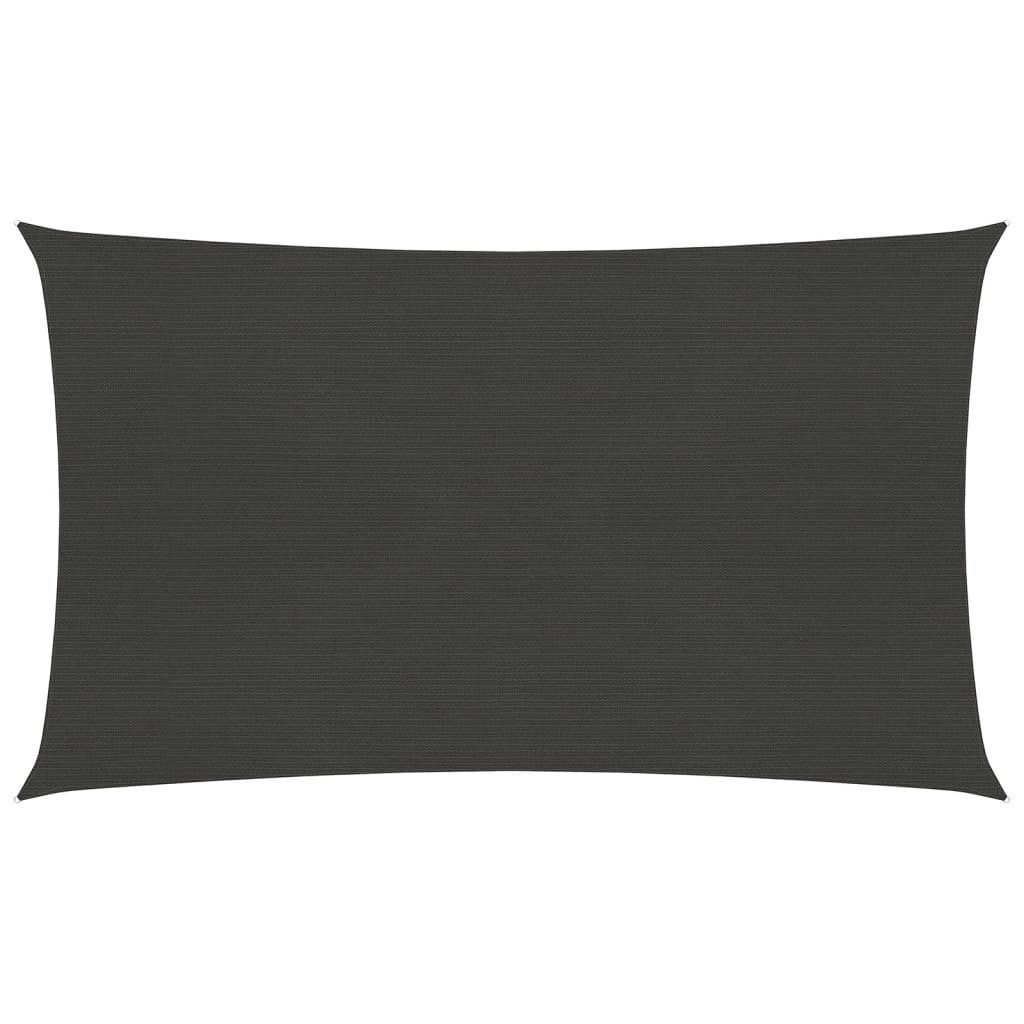 Sonnensegel 6 x 8 m Sonnenschutz Sonnensegel 160 g m² Anthrazit 6x8 m HDPE Bescha