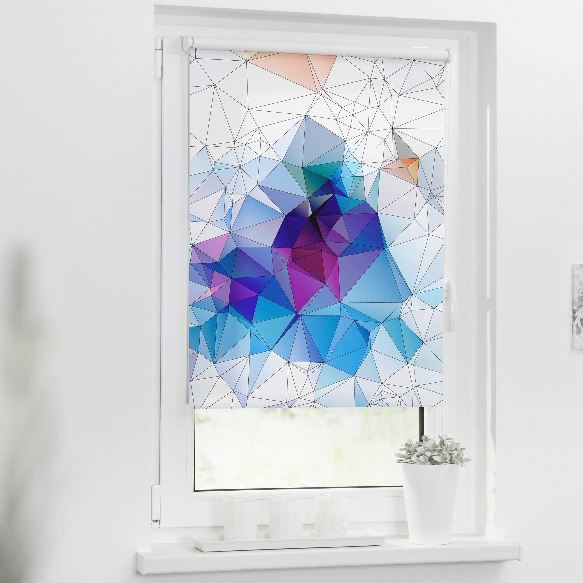 Seitenzugrollo Klemmfix Motiv Grafik, LICHTBLICK ORIGINAL, günstig online kaufen