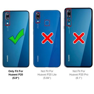 CoolGadget Handyhülle Anti Shock Rugged Case für Huawei P20 5,8 Zoll, Slim Cover mit Kantenschutz Schutzhülle für P20 Hülle Transparent