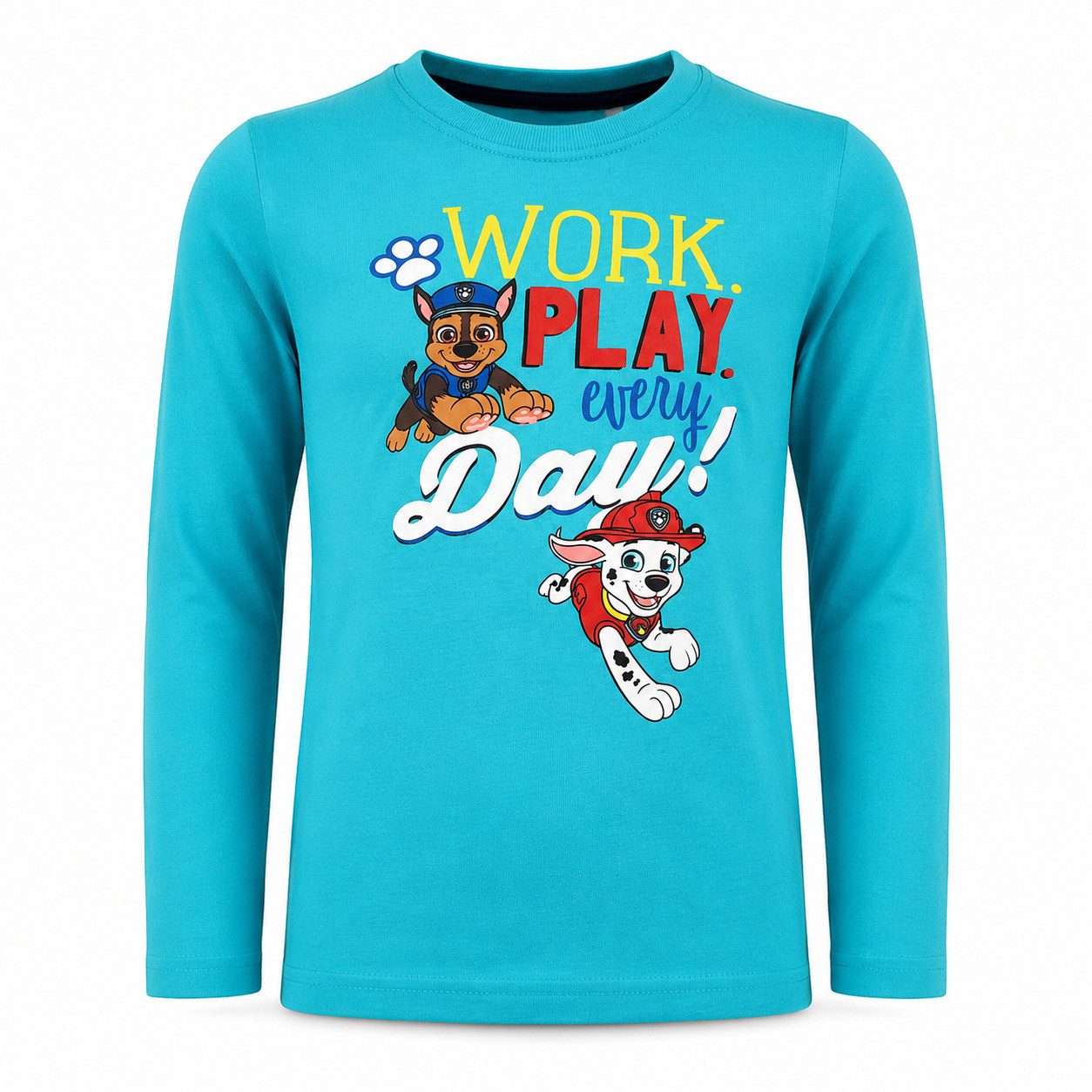 PAW PATROL Print-Shirt Paw Patrol Jungen Kinder langarm Shirt Langarmshirt 100% Baumwolle