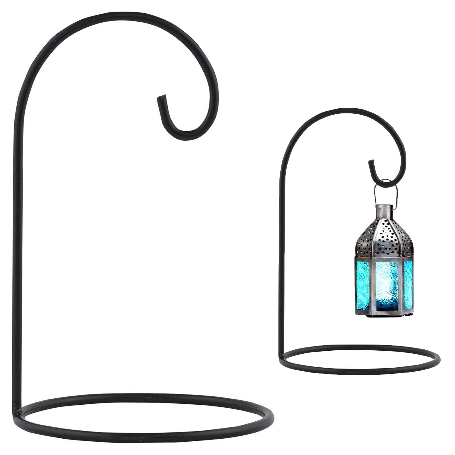 Kerzenlaterne Laternenständer Laternenhalter Buno Schwarz Klein