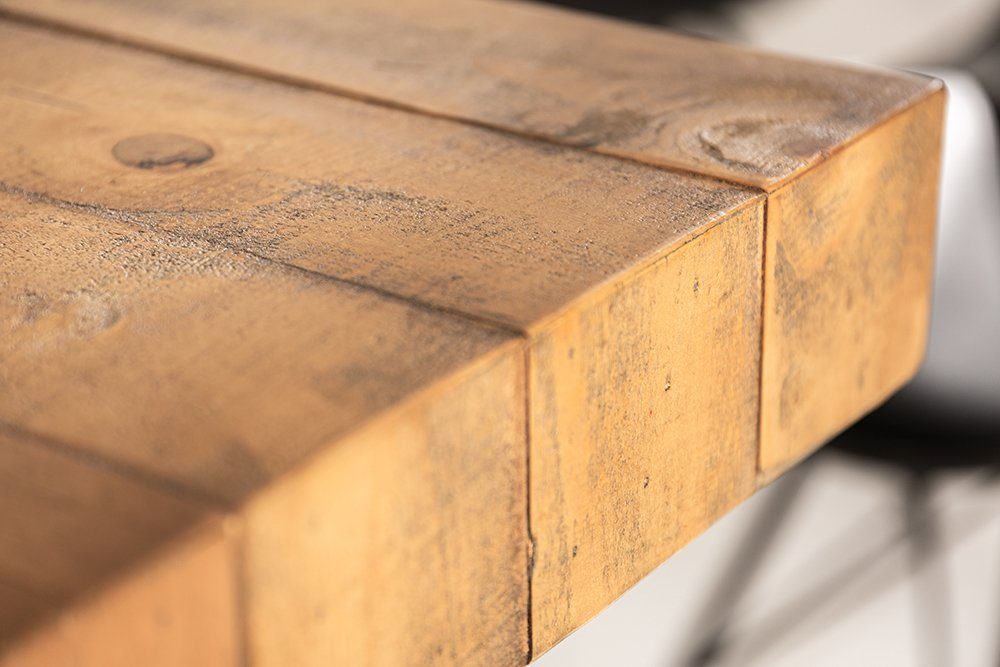 Querstrebe braun, Pinienholz recyceltes riess-ambiente FINCA Massivholz Esstisch mit · · 200cm · vintage Industrial