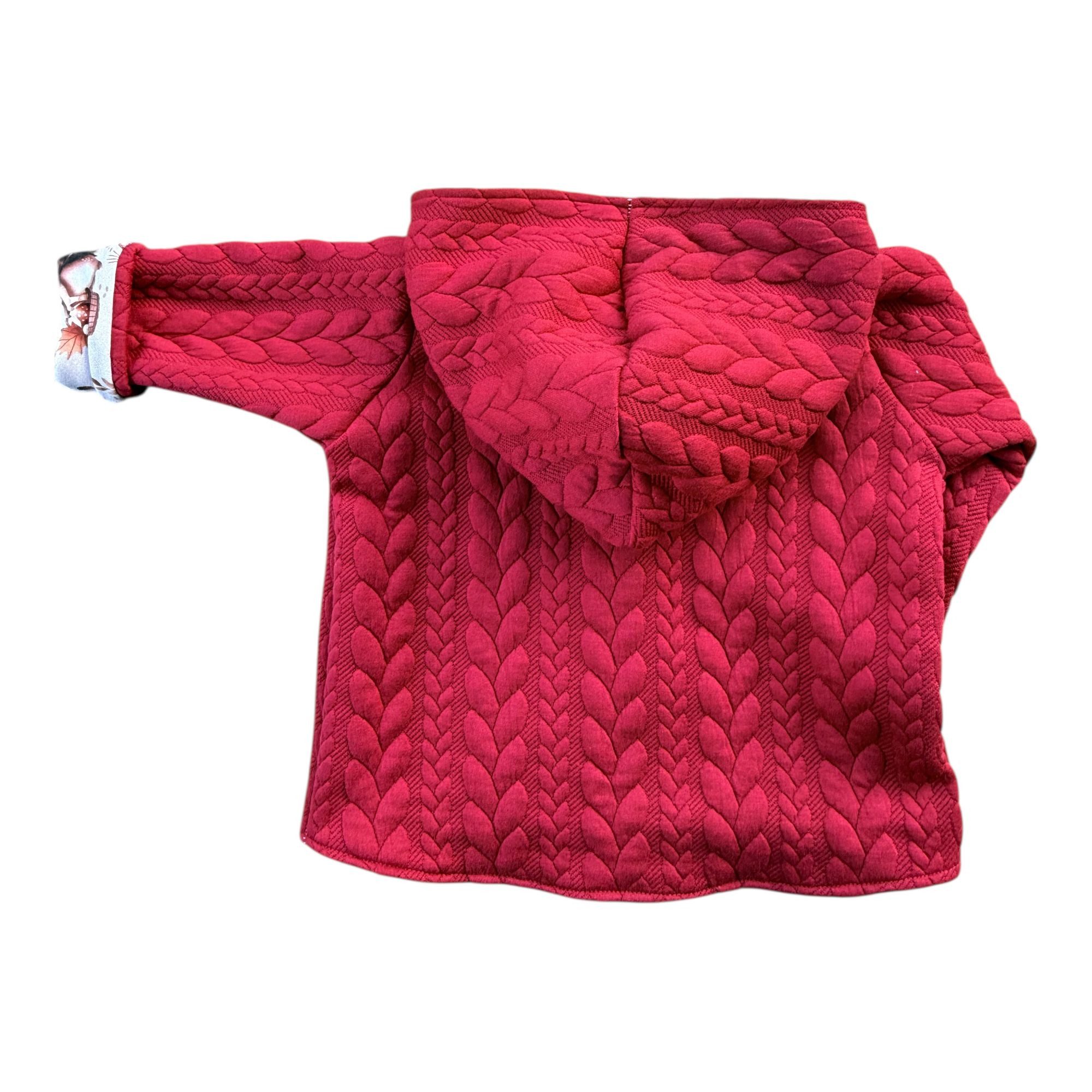 Land-Juwelen Kapuzenstrickjacke Igel Herbsttraum rot – Bild 4 von 4