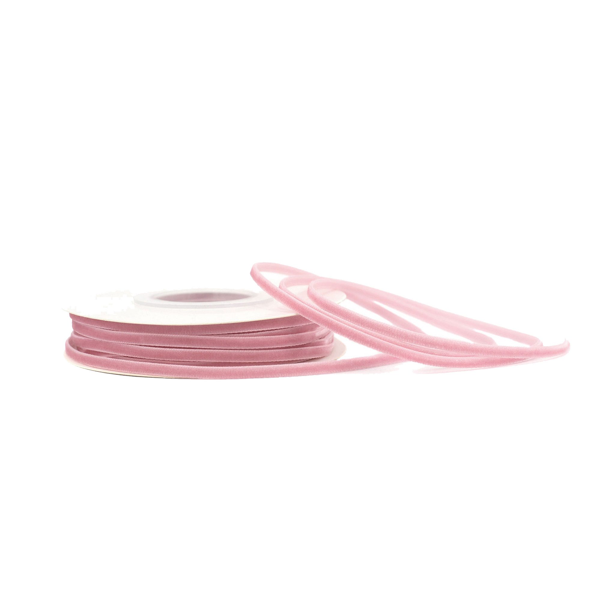 Creativery Samtband, Samtband 3mm x 10m Rolle Altrosa