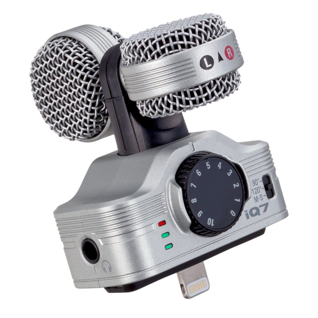 Zoom Audio Mikrofon Zoom iQ7 Stereo Mikrofon für iOS-Geräte, Mitten-Seiten-Stereo-Kondensatormikrofon für iOS-Geräte