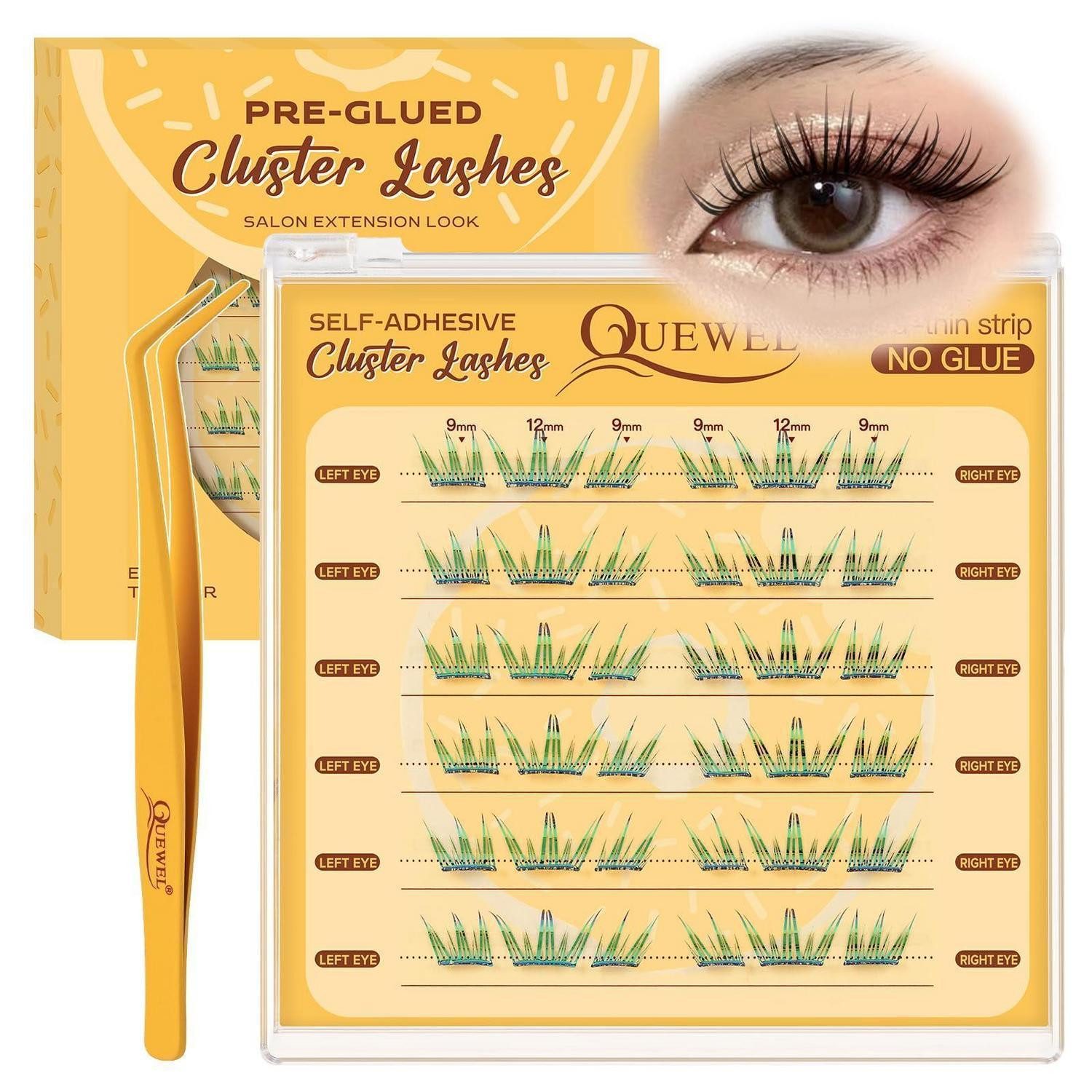 LuxusKollektion Einzelwimpern Selbstklebende Wimpern 9-12mm