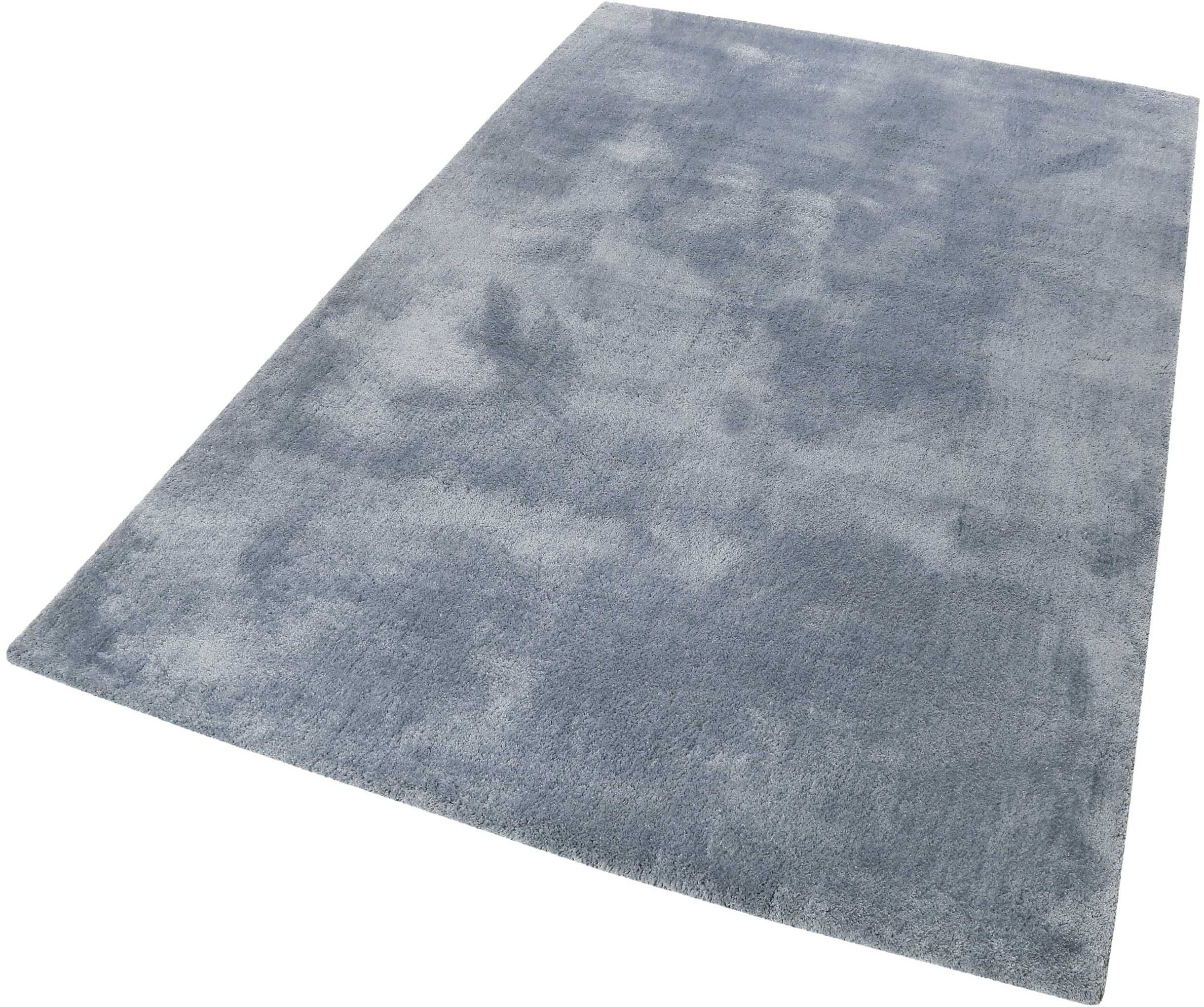 Hochflor-Teppich Relaxx, Esprit, rechteckig, Höhe: 25 mm, Wohnzimmer, sehr große Farbauswahl, weicher dichter Hochflor blau/grau | Shaggy-Teppiche