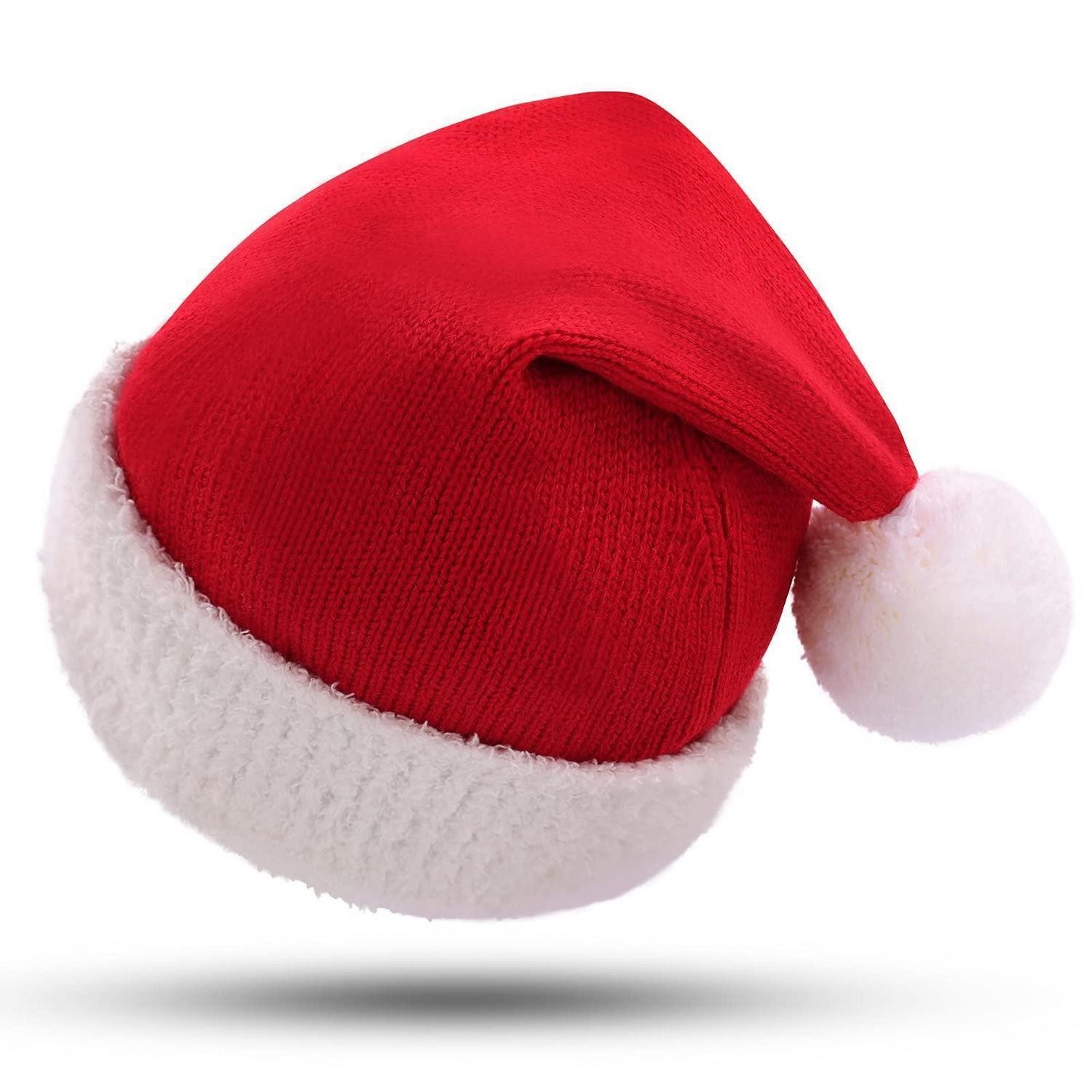 LuxusKollektion Strickmütze Weihnachtsmütze Baby Rot Gestrickt 6-12 Monate (1-St)