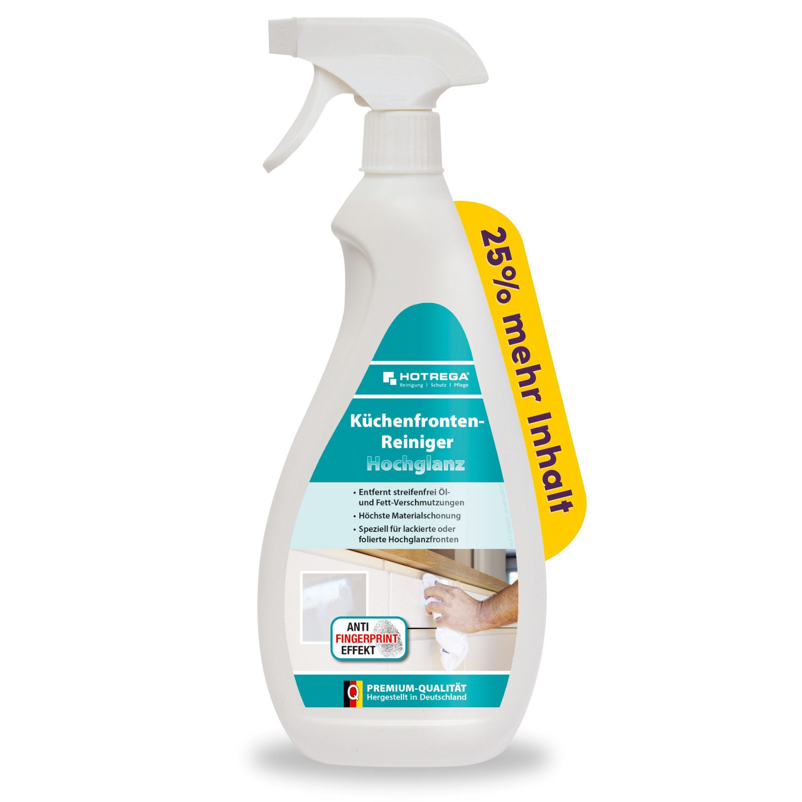 HOTREGA® Küchenfronten Reiniger hochglanz Уборщик кухни (pH-neutral, fettlösend & streifenfrei)