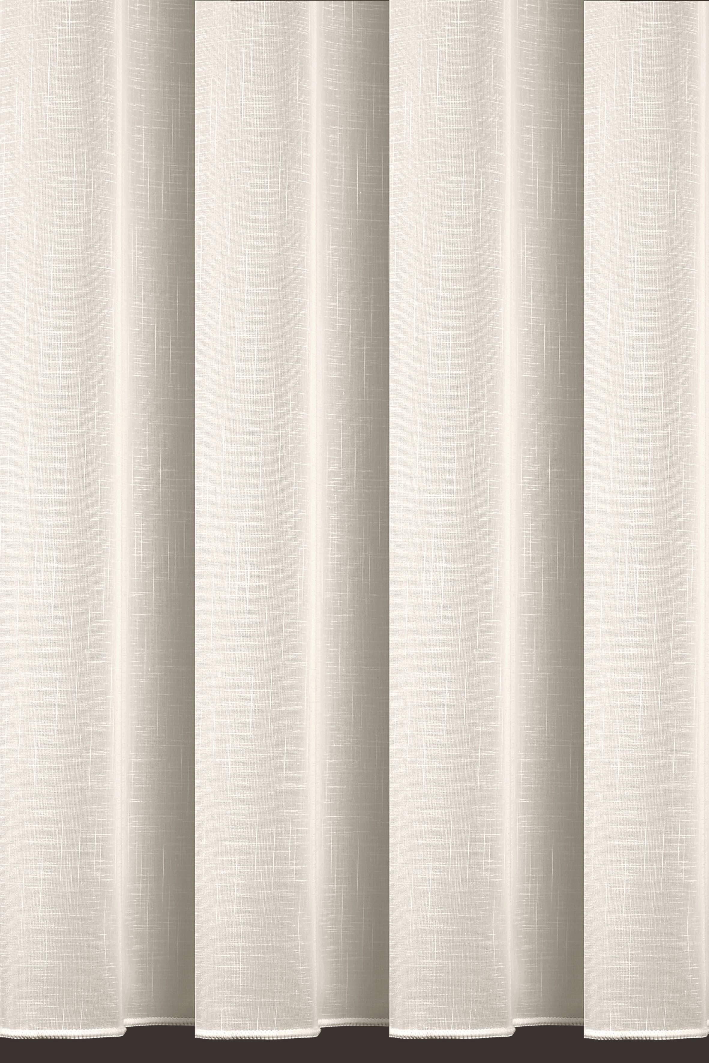 DecoHome24 Gardine Voile mit Effekt Creme (1 St), Kräuselband, halbtransparent, Voile, Store