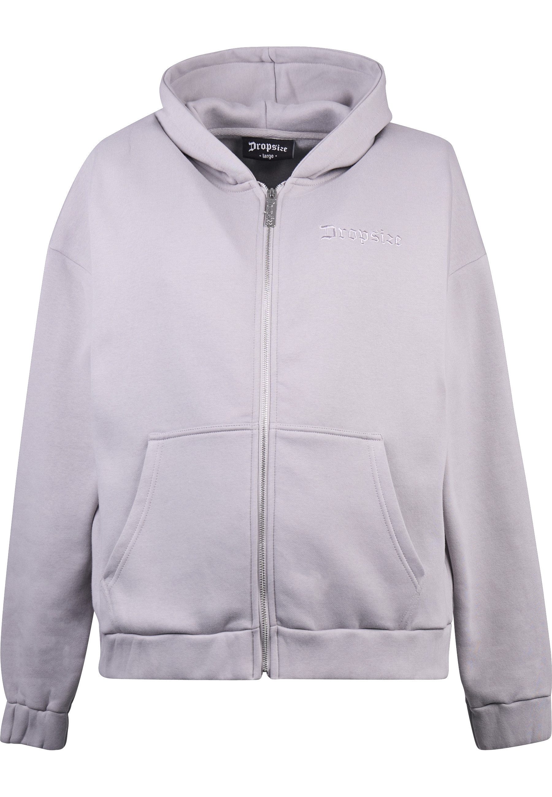 Dropsize Sweatjacke Dropsize HEAVY OVERSIZE EMBO ZIPPER HOODIE