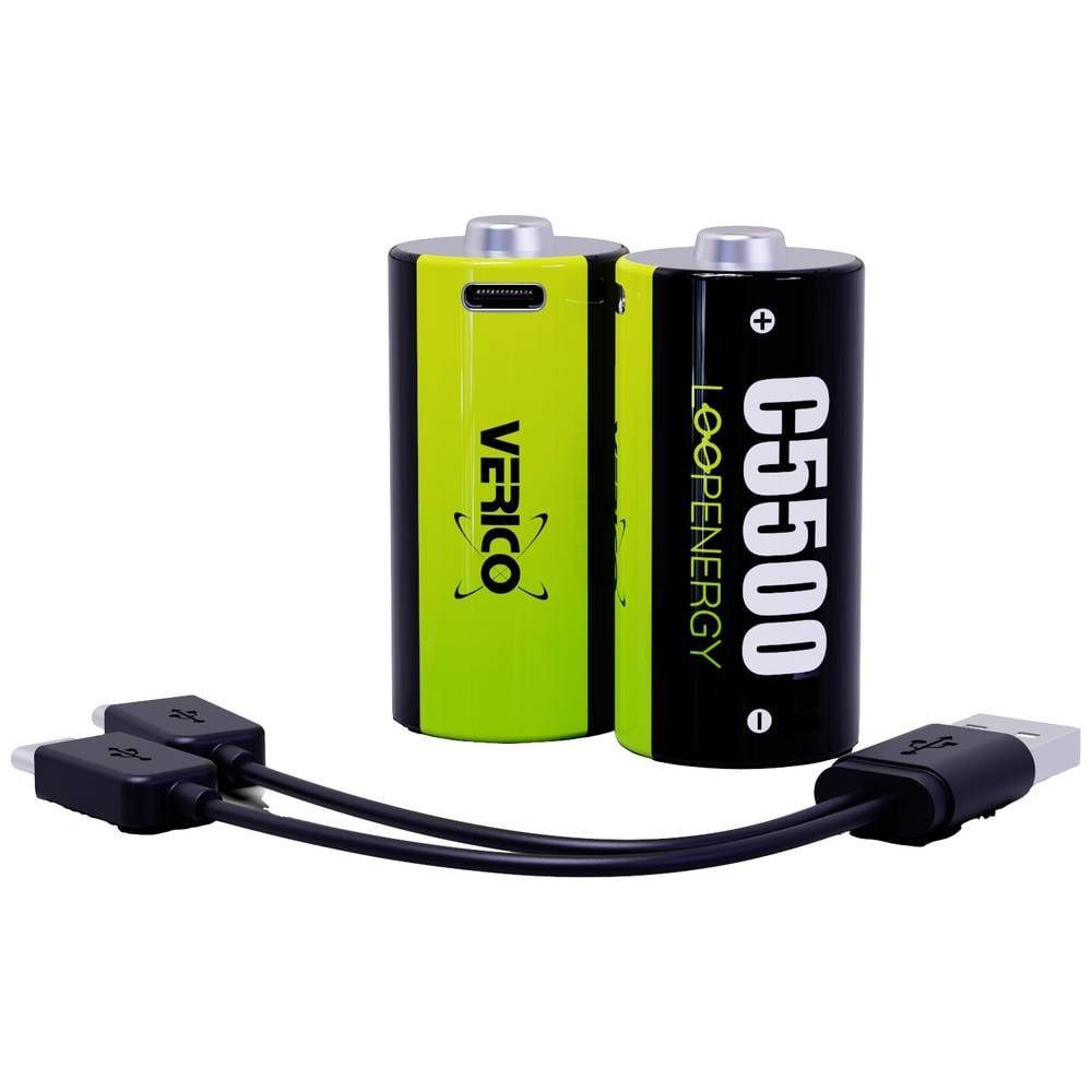 Verico Baby C Akku 3700mAh 1.5V 2er 1BTOV-A4N0A2-NN Akku