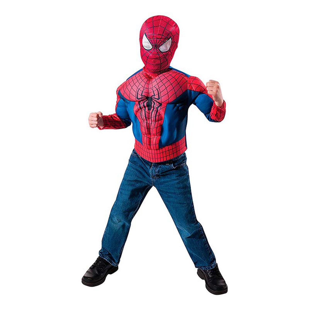 Funny Fashion Kostüm Kostüm Kid Spiderman Shirt & Maske Gr. 4-6 Jahre