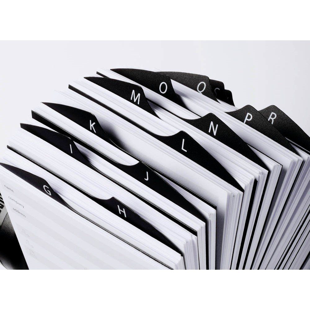 DURABLE Karteikarten 1 Rotationskartei TELINDEX® - silber, 25-teilige Register-Einteilung, Geprägte Taben, Entnehmbare Einträge