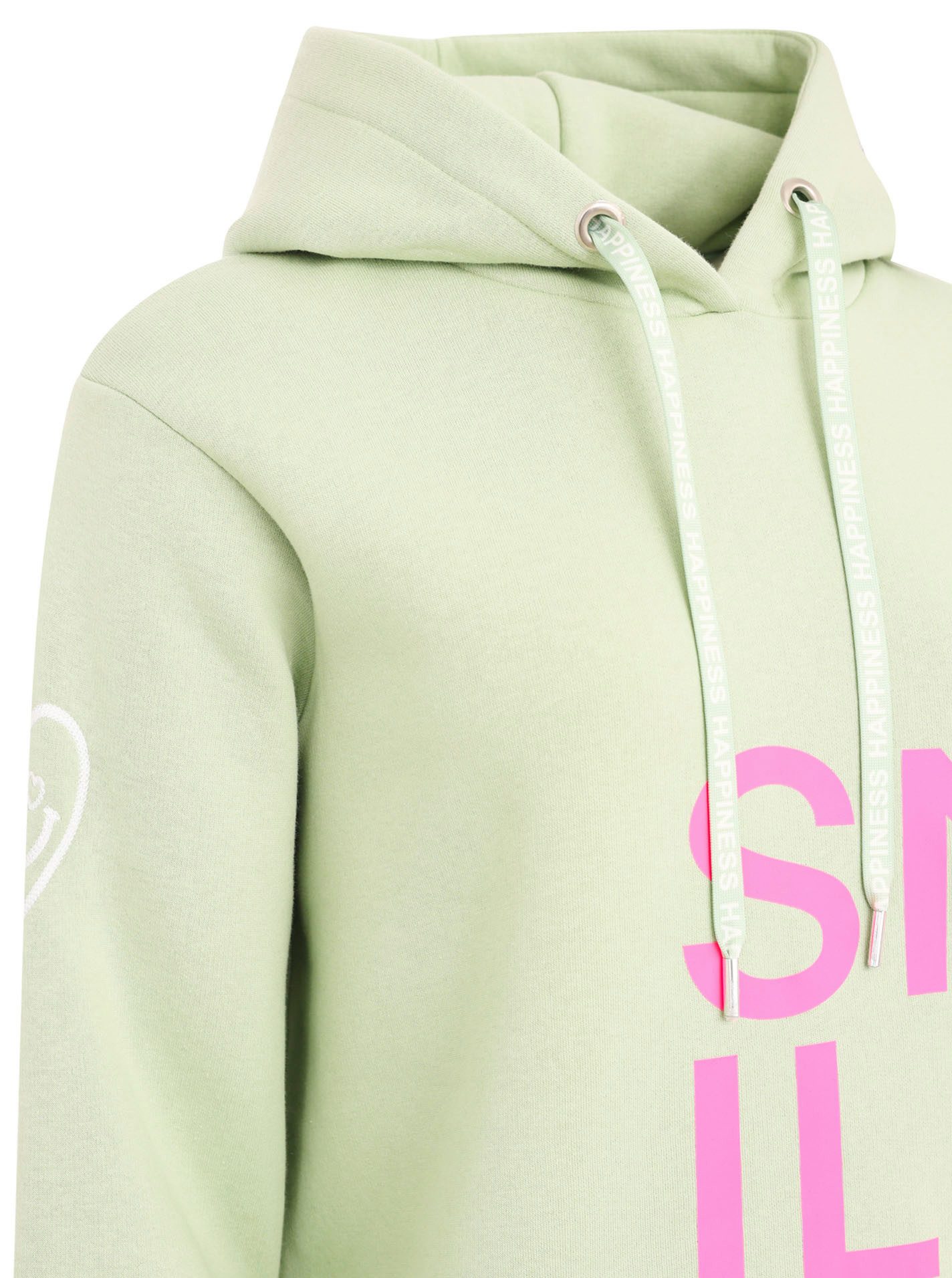 Zwillingsherz Hoodie "Alissa" Langarm, Kapuze, Neon-Details, Kordelzug, Frontprint, Kängurutasche – Bild 5 von 5