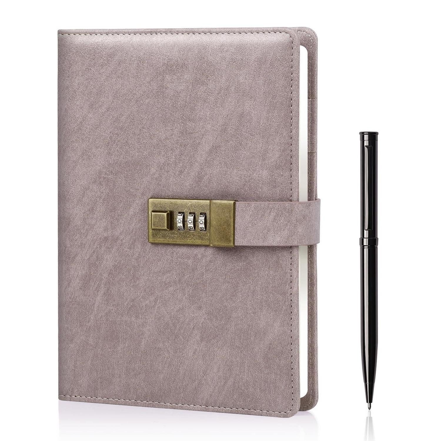 LuxusKollektion Tagebuch Tagebuch mit Schloss A5 rosa beige